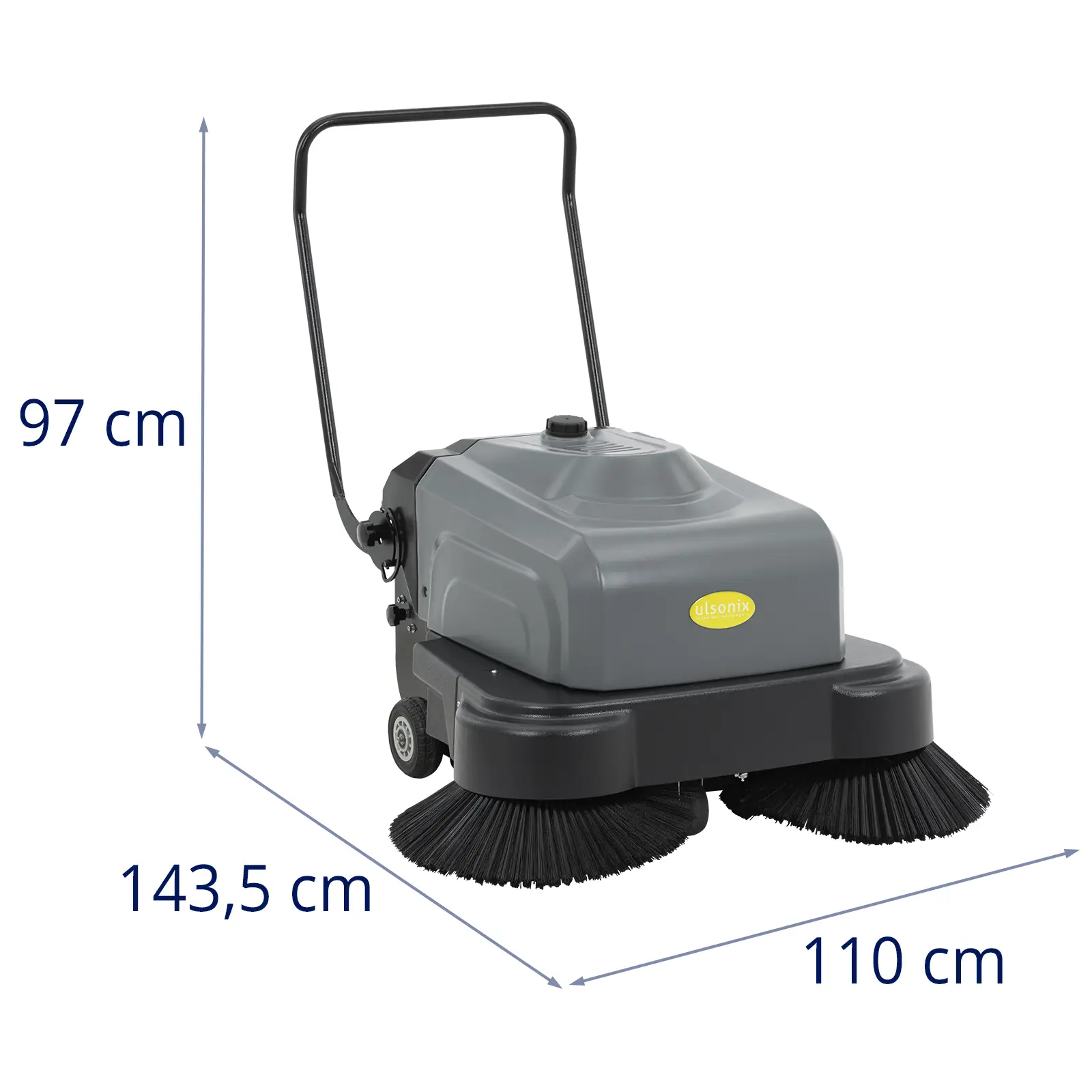 Zametací stroj s odsáváním - provoz na baterii - 4 000 m²/h - šířka kartáče 46 cm (Provozní doba baterie: 6 h)