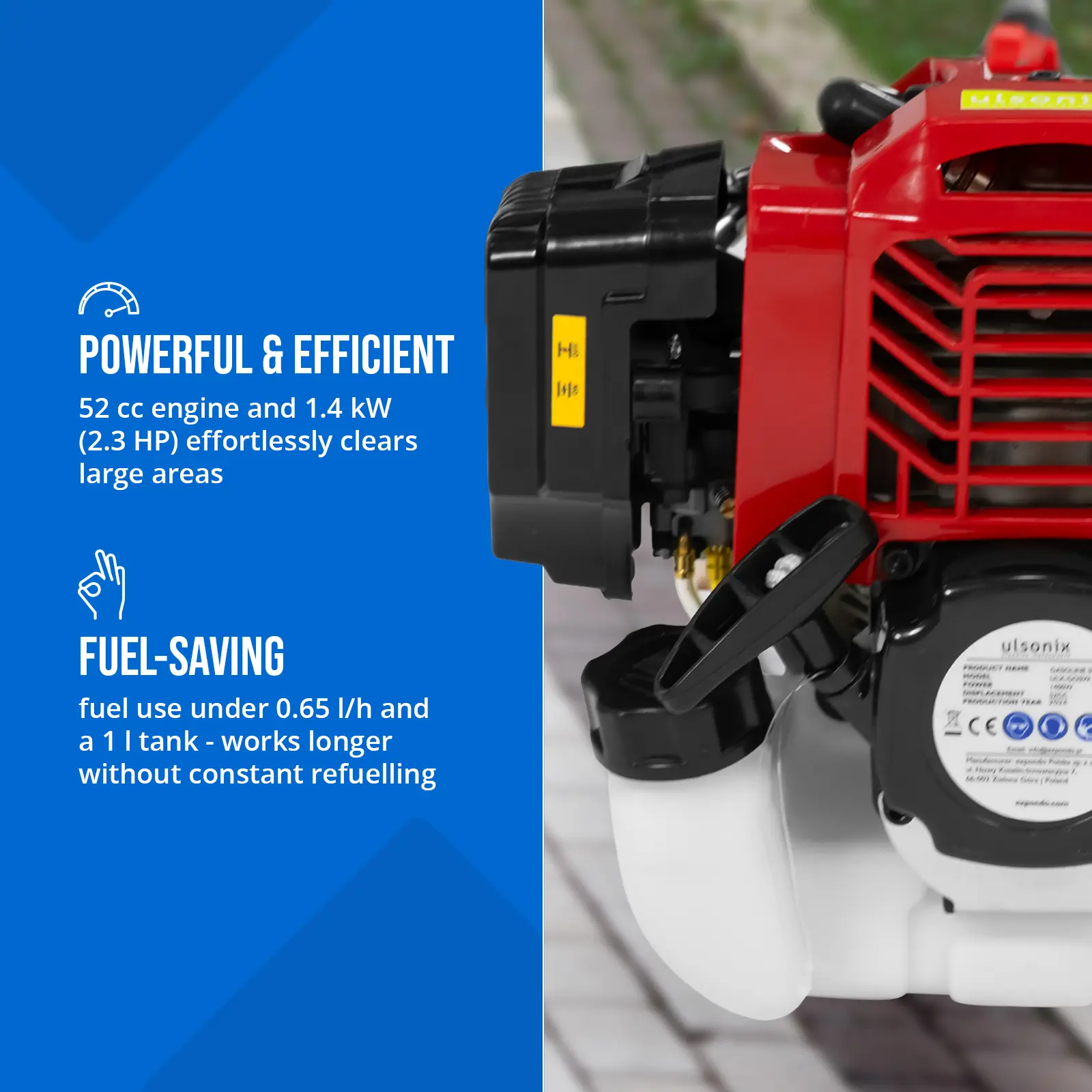 Petrol Sweeper - 1.4 kW - 54 cm brush width (Brush width: 54 cm)