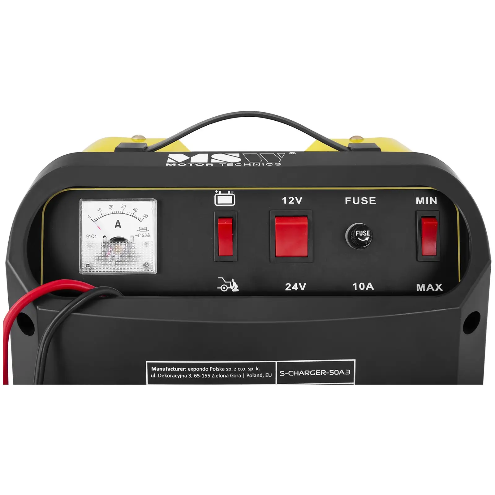 Brugt Batterilader - Starthjælp - 12/24 V - 20/30 A - kontrolpanel med hældning (Længde, startkabel +: 1.5 m)