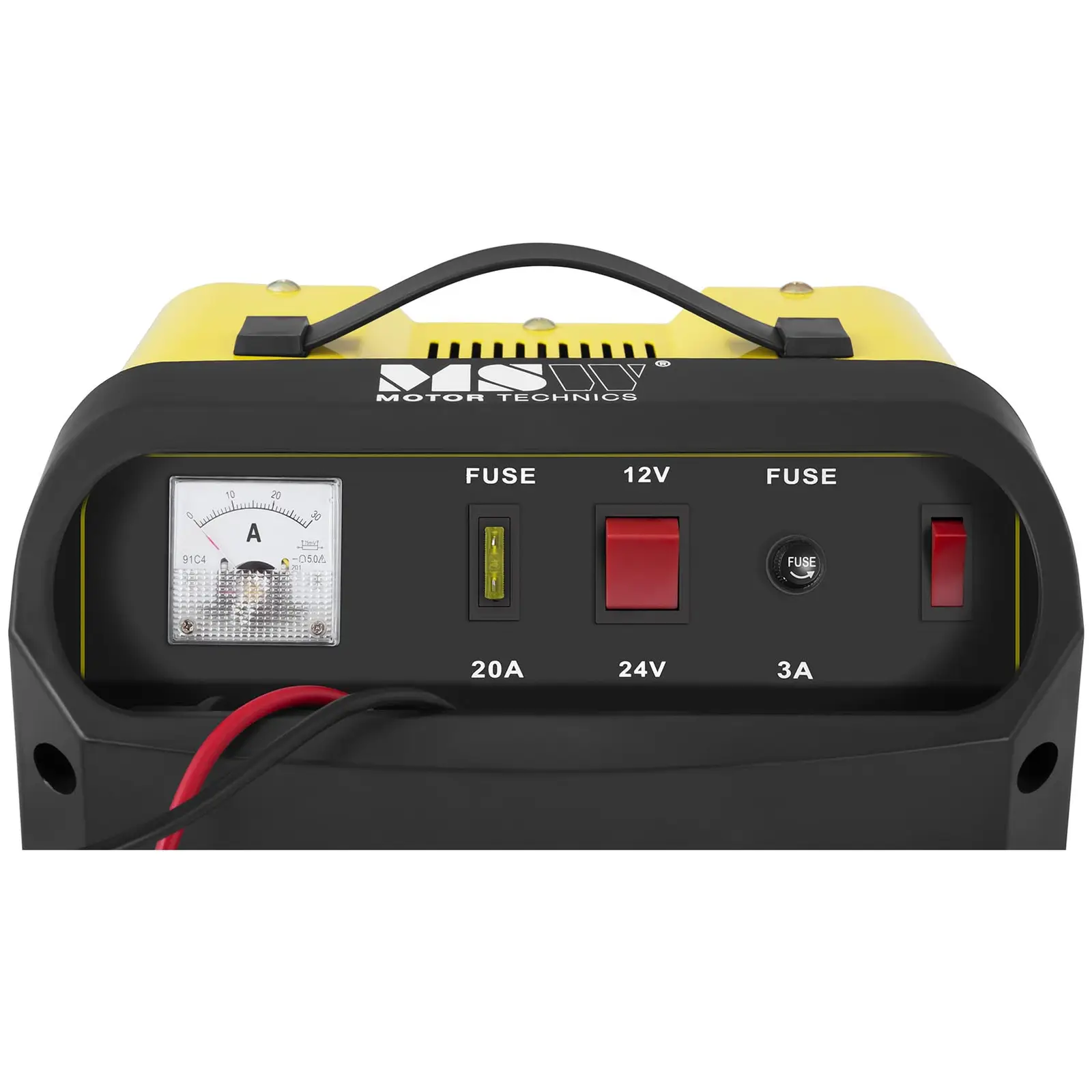 Nabíječka autobaterií - 12/24 V - 8/12 A - šikmý ovládací panel (Kabel se svorkou (+): 1.5 m)