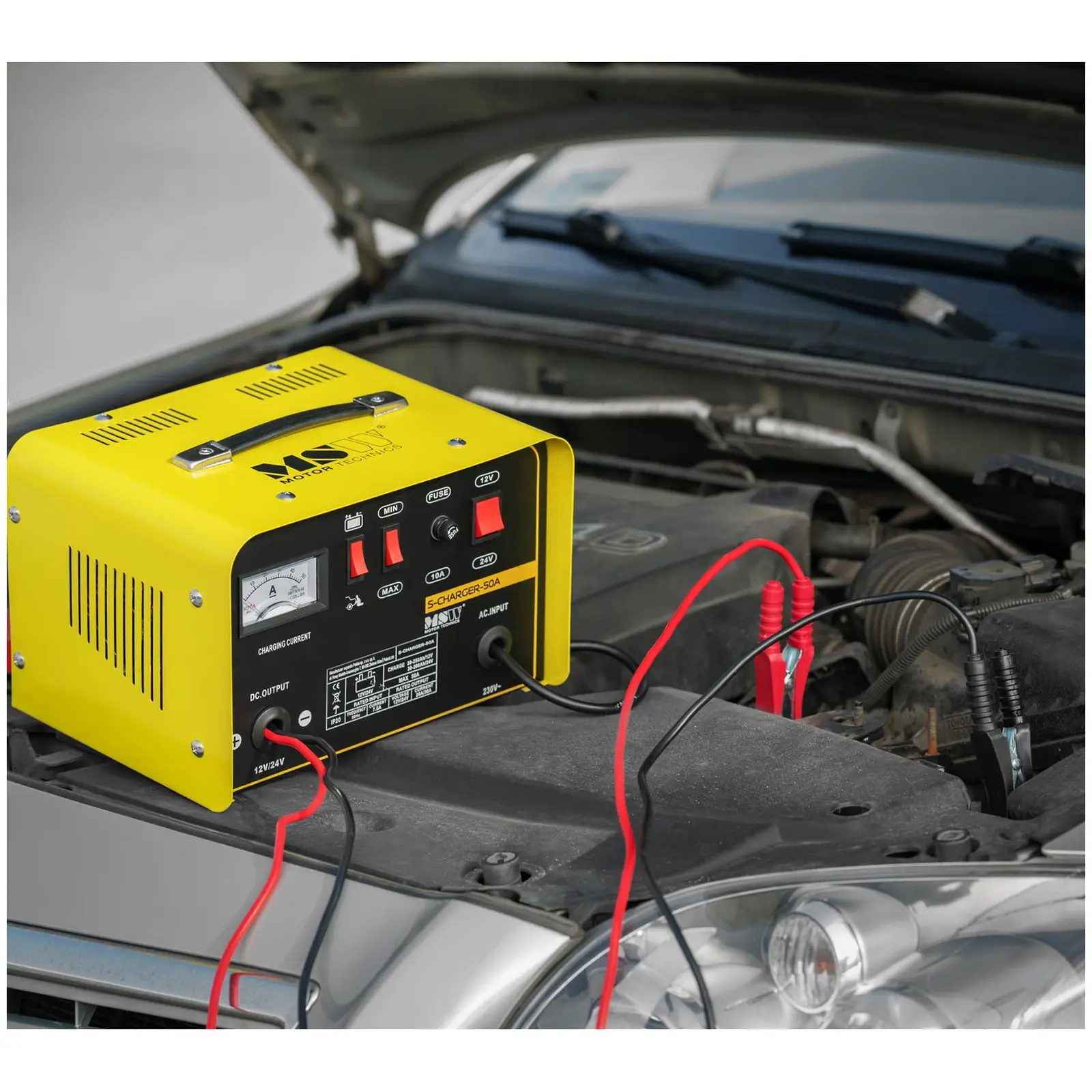 Autobatterie-Ladegerät - Starthilfe - 12/24 V - 20/30 A (Leistungsaufnahme max.: 1700 W)