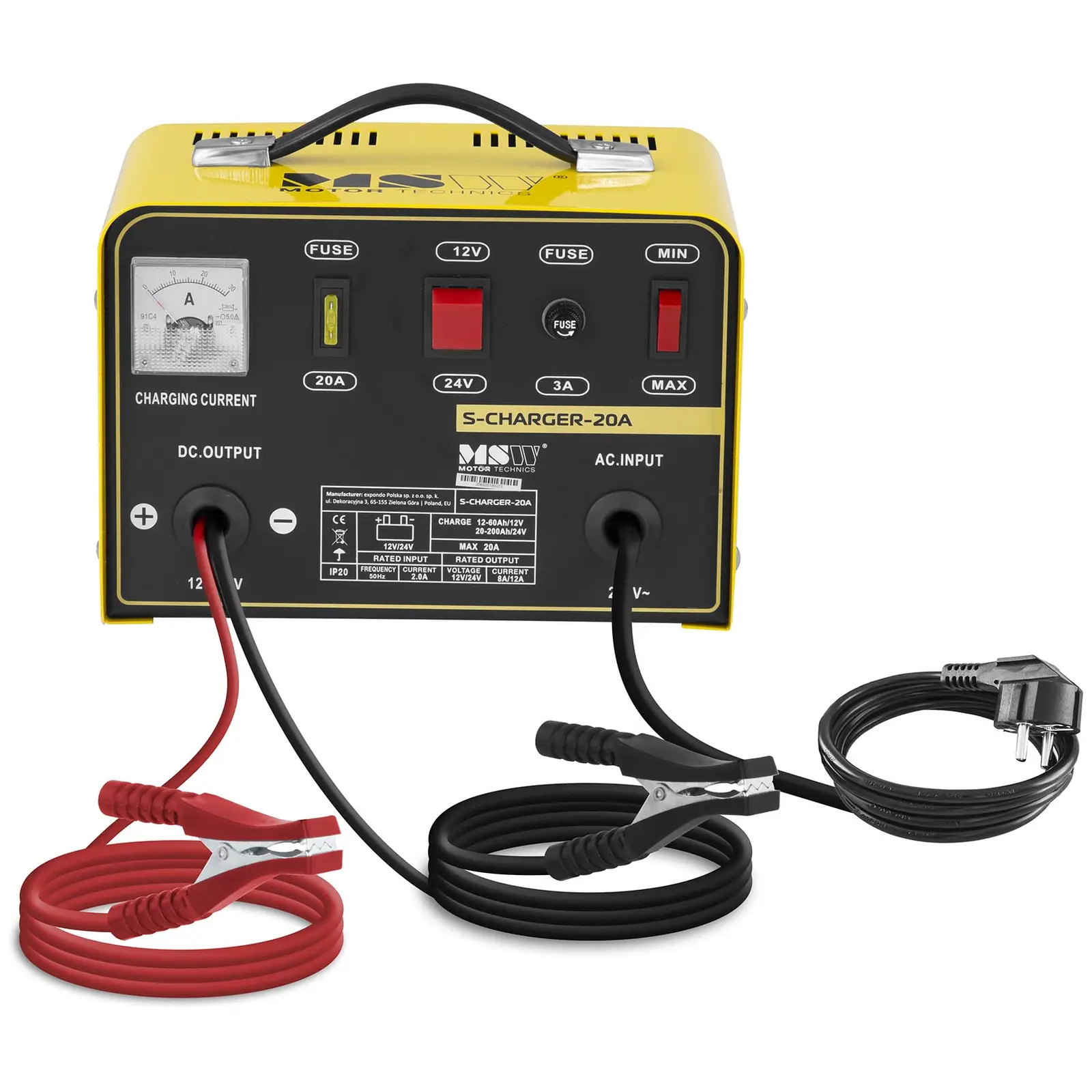 Chargeur de batterie voiture - 12/24 V - 8/12 A (Nombre de piles / batterie: 1)