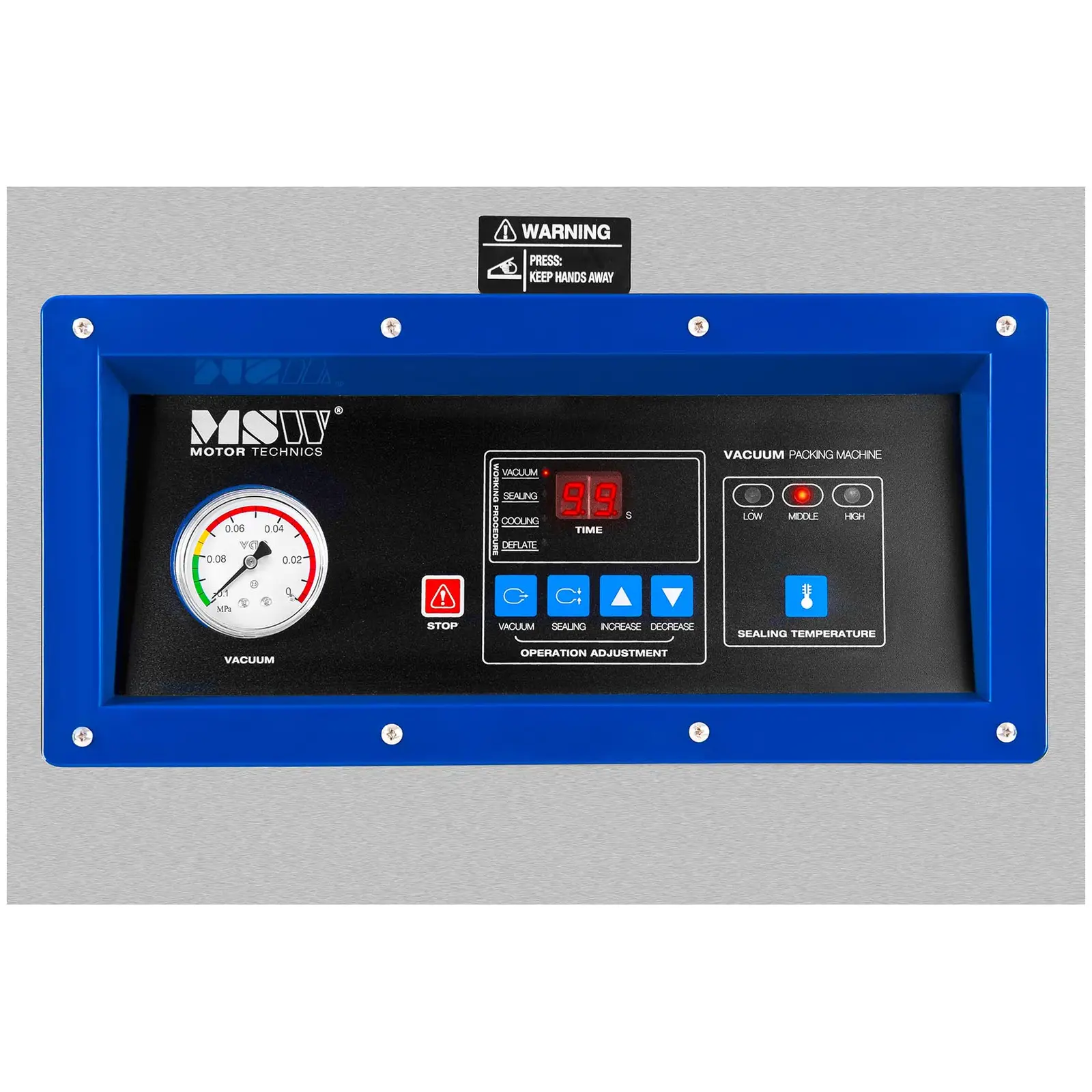 Vakuumierer - 900 W - Standgerät mit Kodierfunktion (Vakuumierzeit [s]: 0-99)