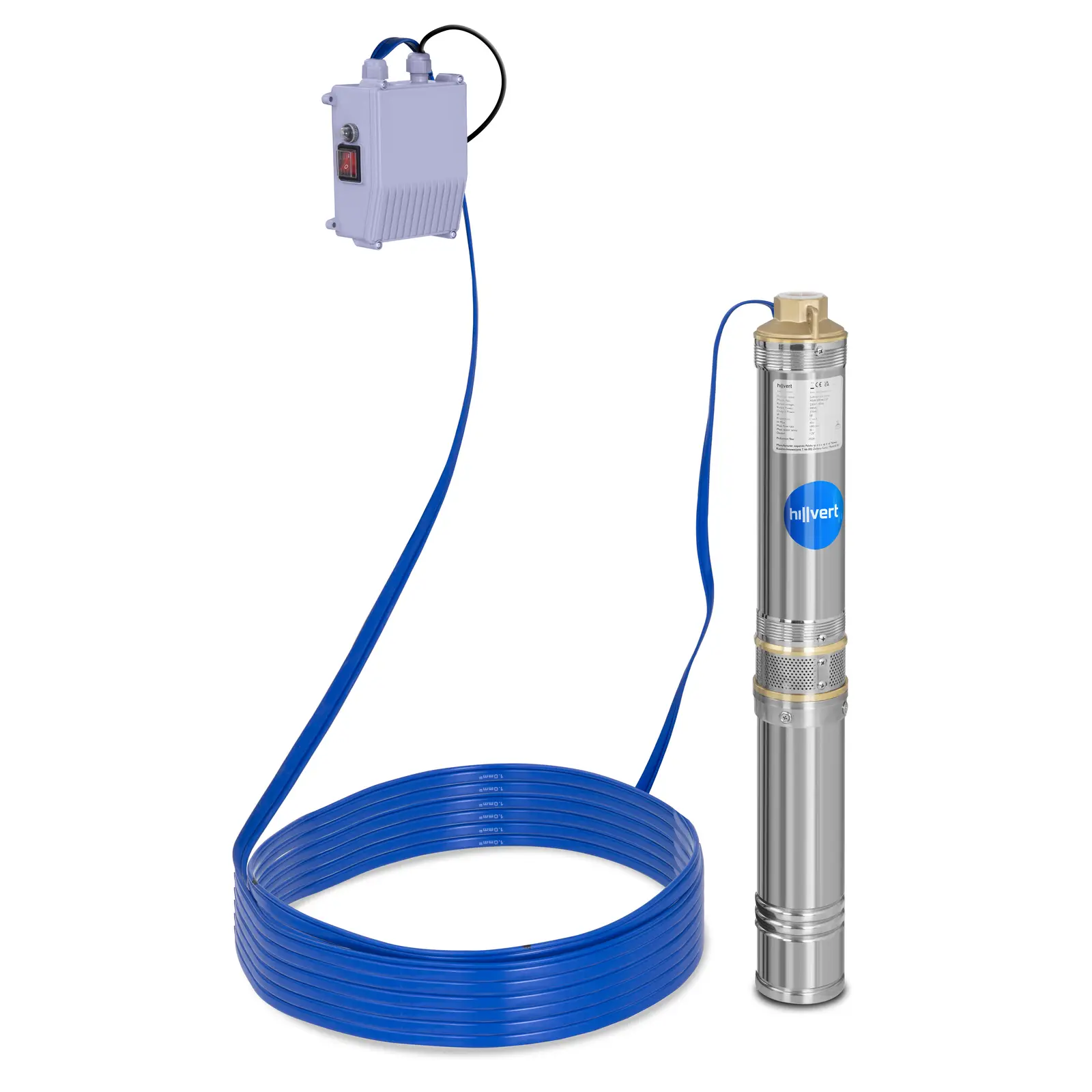 Seconda Mano Pompa sommersa per pozzo - 95 mm / 3,75'' - 6000 l/h - 370 W - cavo 20 m / prevalenza 43 m - Acciaio inox - Immagine del prodotto