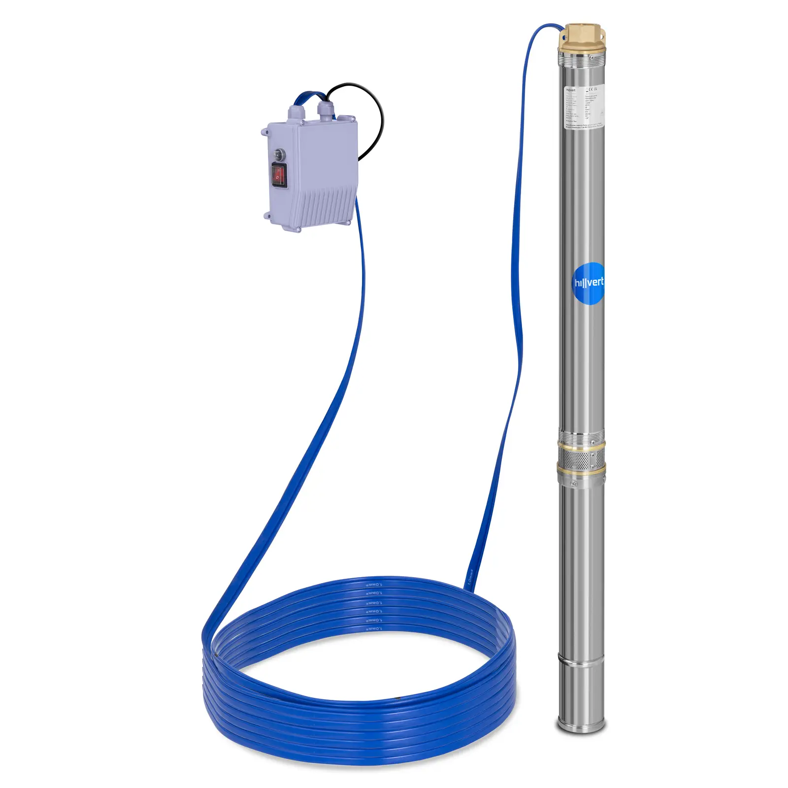 B-termék Kútszivattyú - 70 mm / 2,75'' - 3800 l/h - 550 W - 20 m kábel / 60 m fej - Rozsdamentes acél