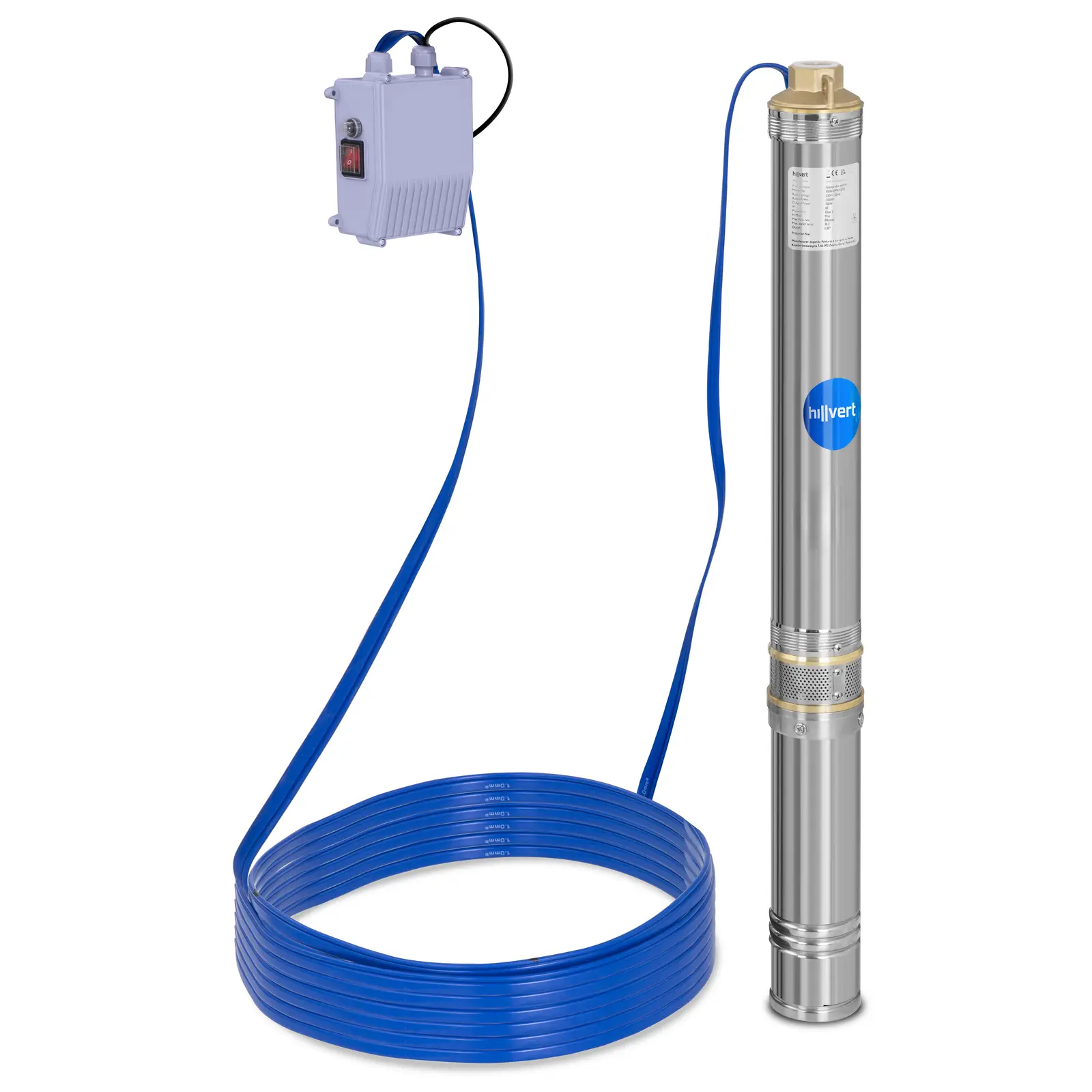 Occasion Pompe immergée -95 mm / 3,75'' - 4800 l/h - 750 W - 20 m de câble / 91 m de hauteur d'élévation - Inox