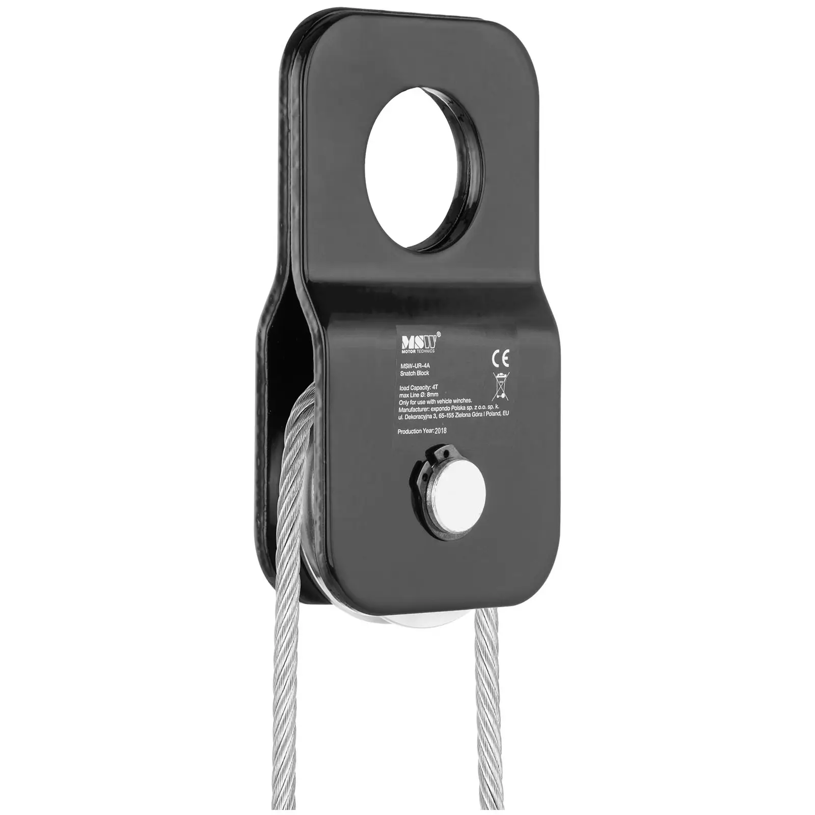 Blocul Snatch - 4.000 kg - Diametrul cablului 1 mm - 9.5 mm