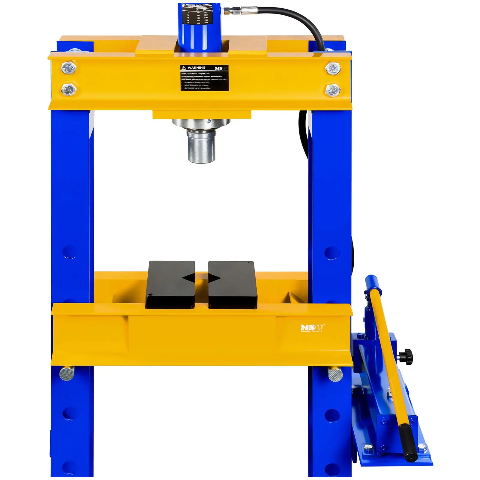 Presse d'atelier hydraulique - 30 tonnes de pression (Pression maximale: 666 Bar)