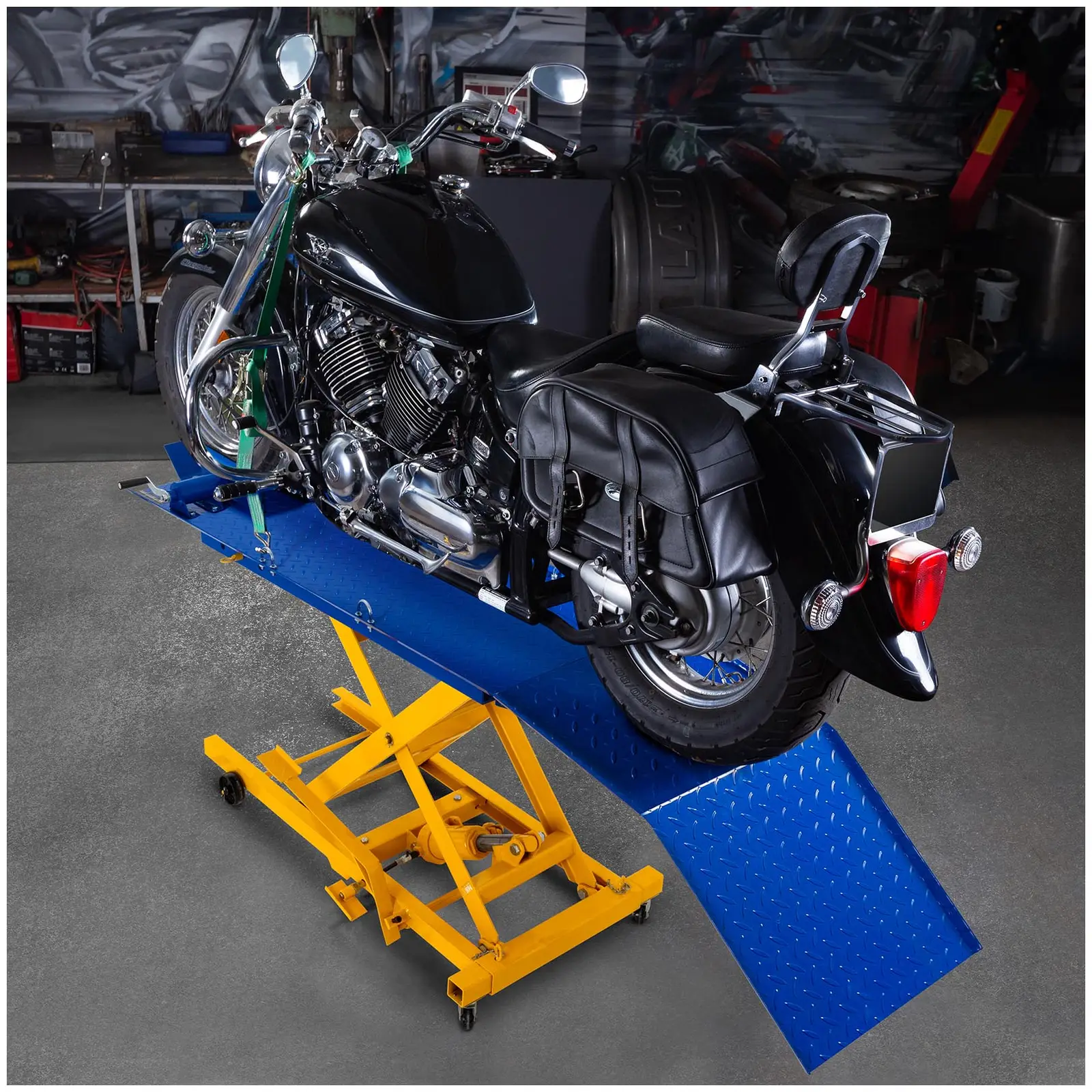 Hydraulická rampa na motocykly - 360 kg - 175 x 50 cm