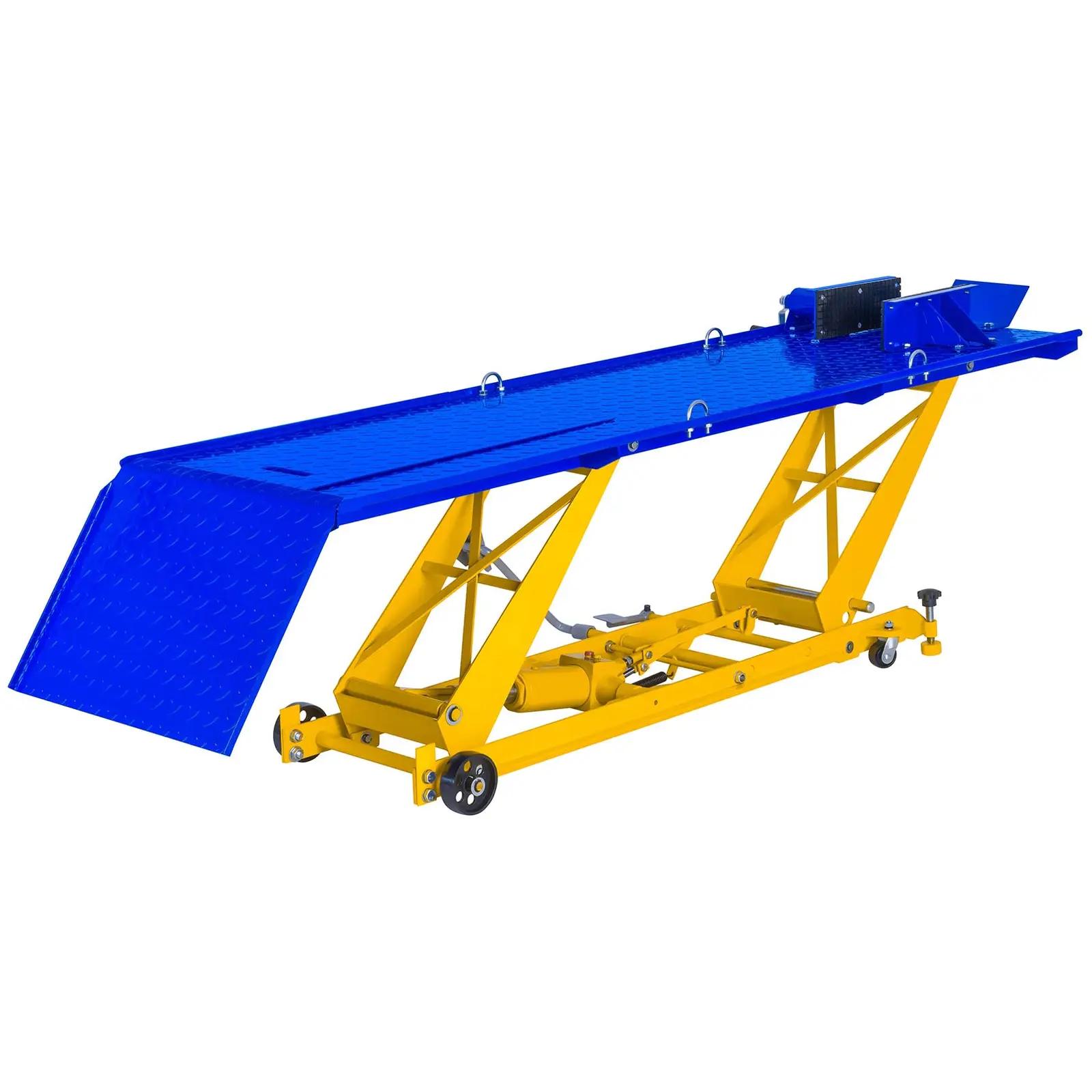 Motorradhebebühne mit Rampe - 450 kg - 220 x 68 cm (Anzahl Befestigungsklammern: 4 Pc)