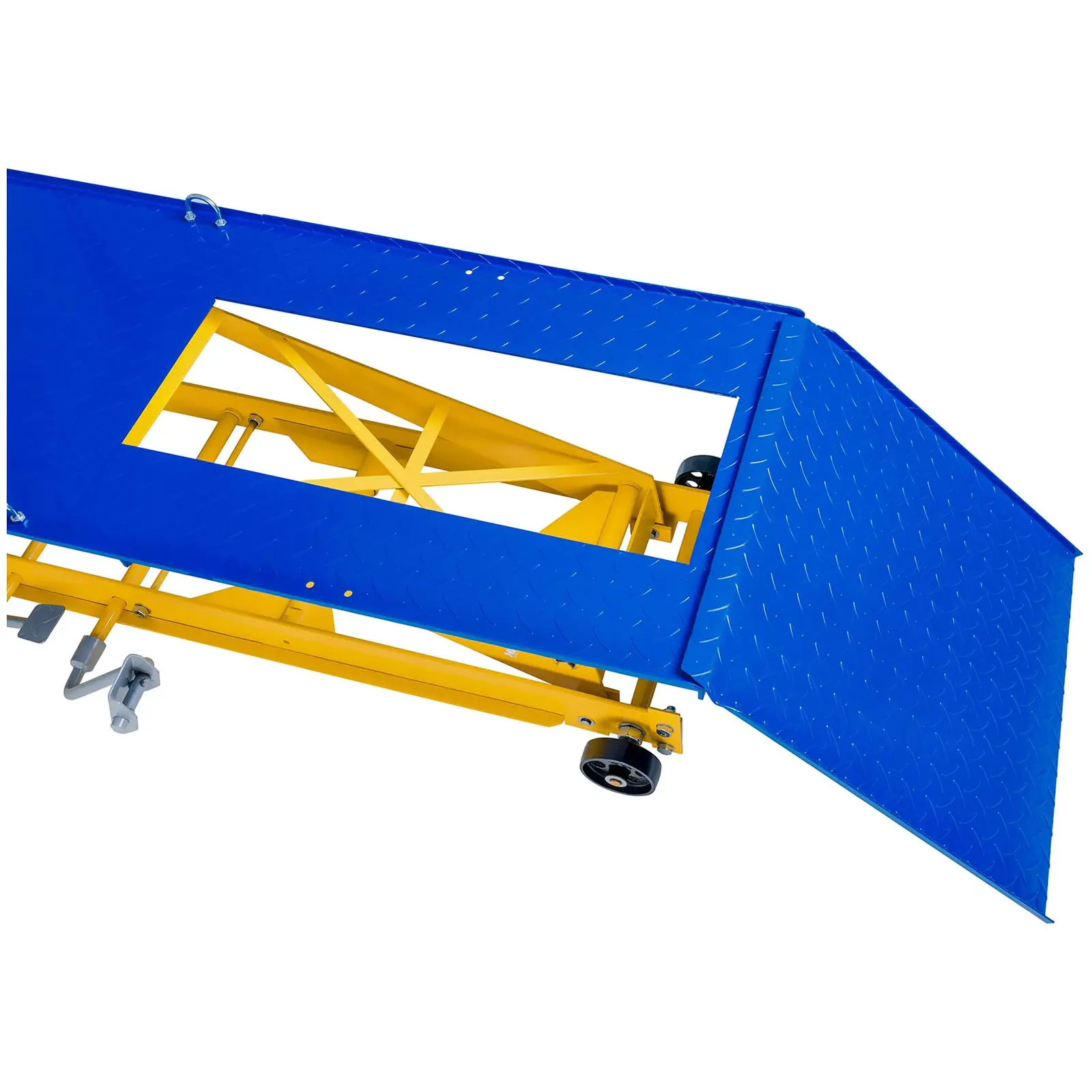 Produtos recondicionados Plataforma de elevação para motas com rampa - 450 kg - 220 x 68 cm