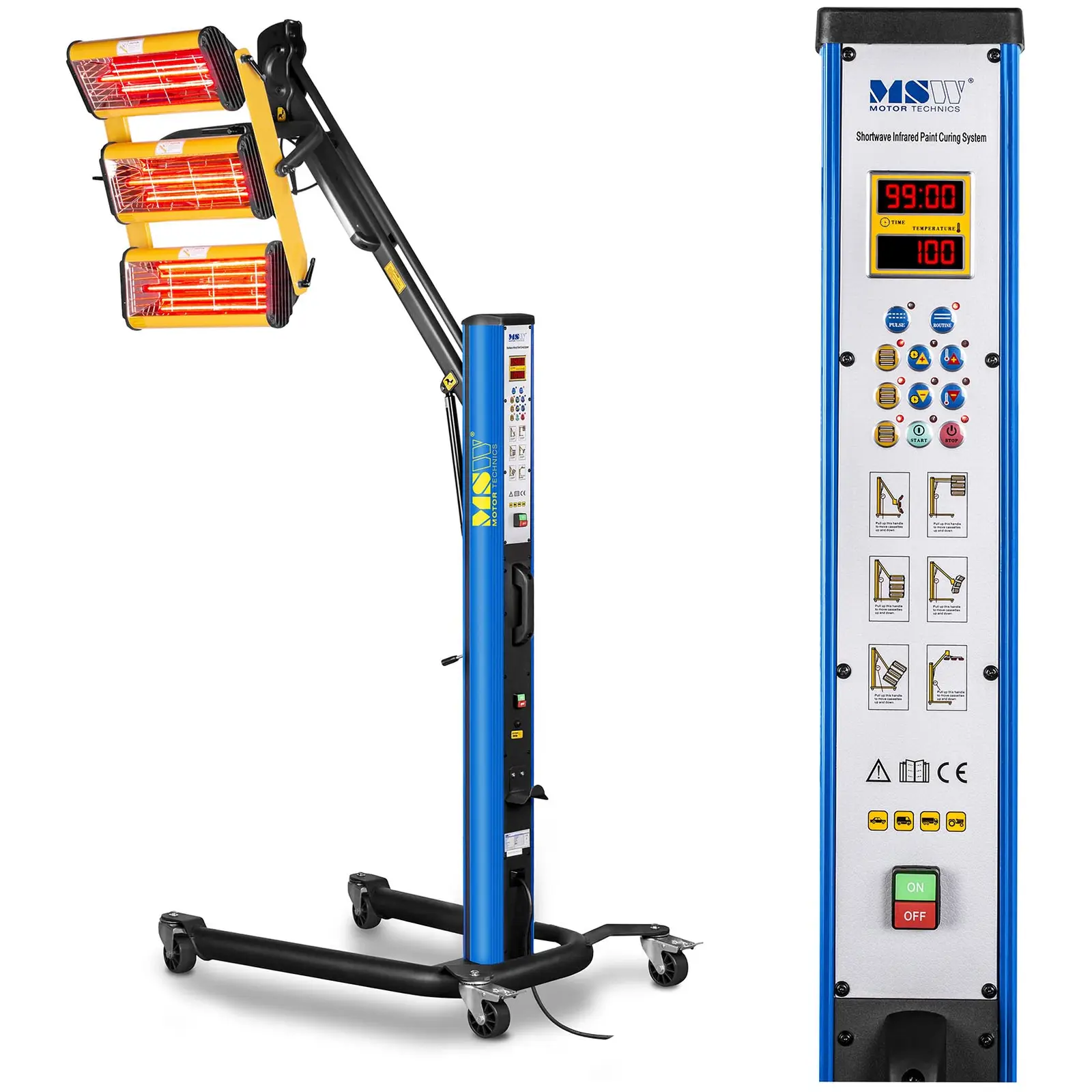 Lampada infrarossi per carrozzeria - 3300 W - 3 pannelli - Pulse - Immagine del prodotto