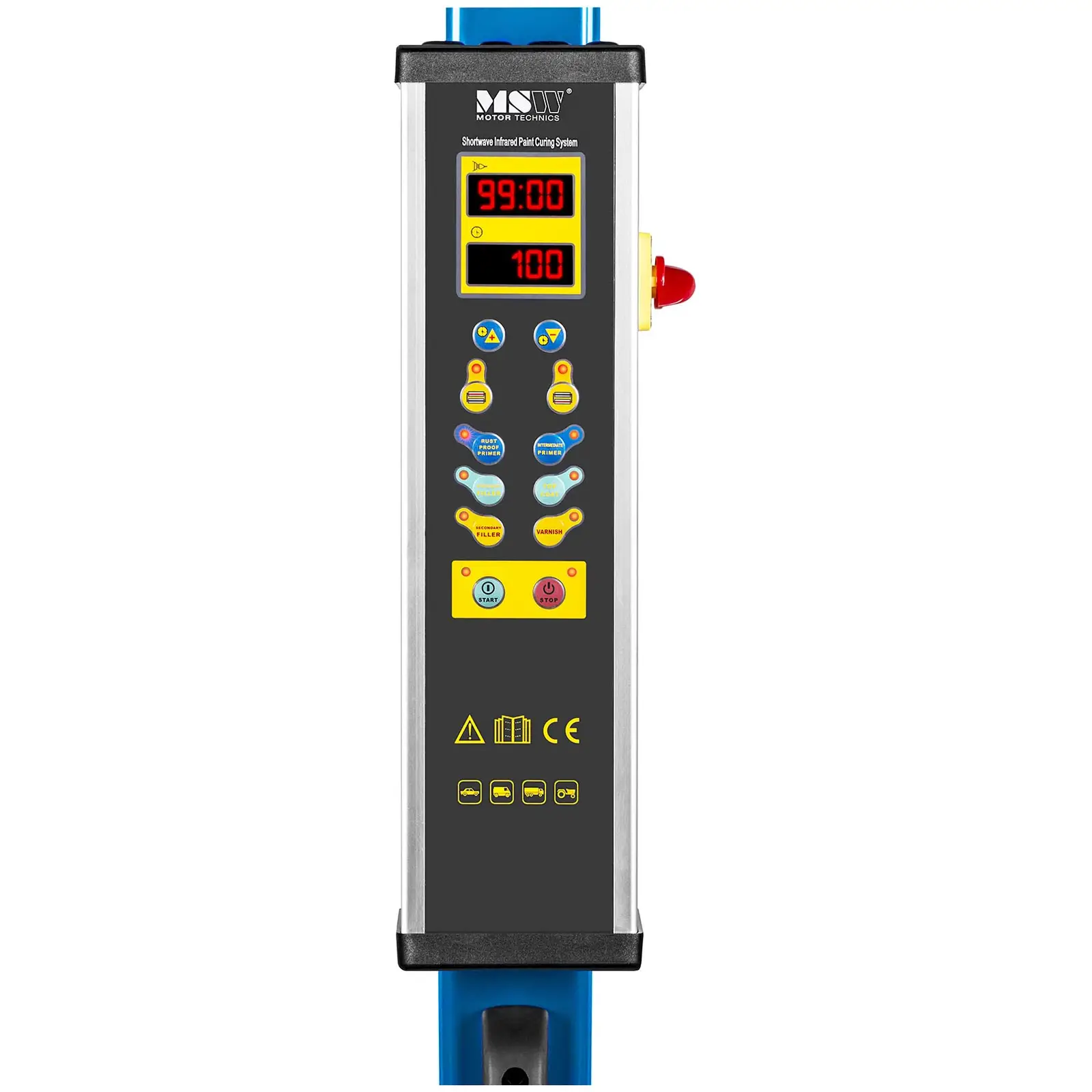 Infrarot-Lacktrockner - 2.200 W - 2 Strahler - digitales Display