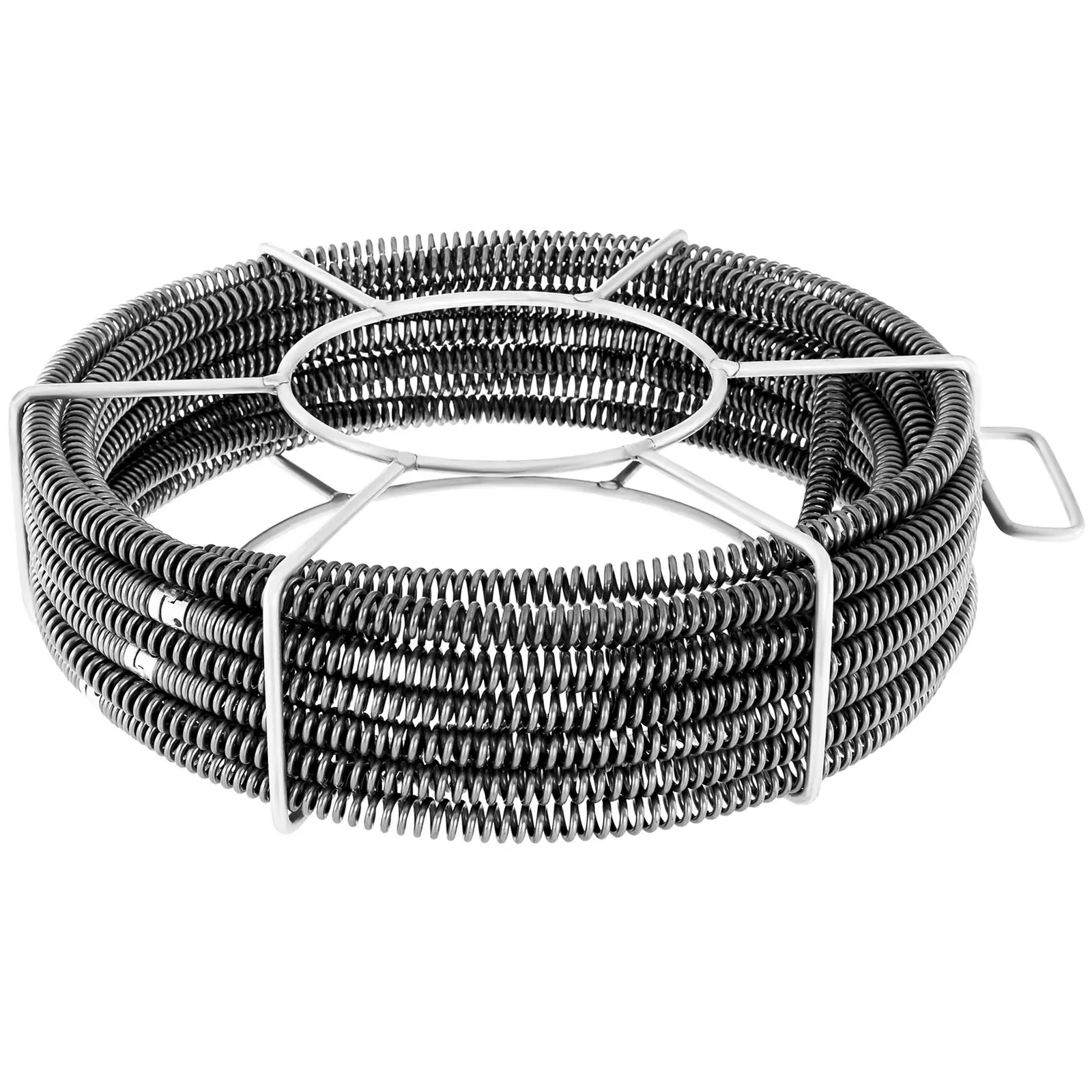 Set de spirale pentru curățarea țevilor 5 x 2,3 m/ Ø 16 mm + 1 x 2,4 m/ Ø 15 mm