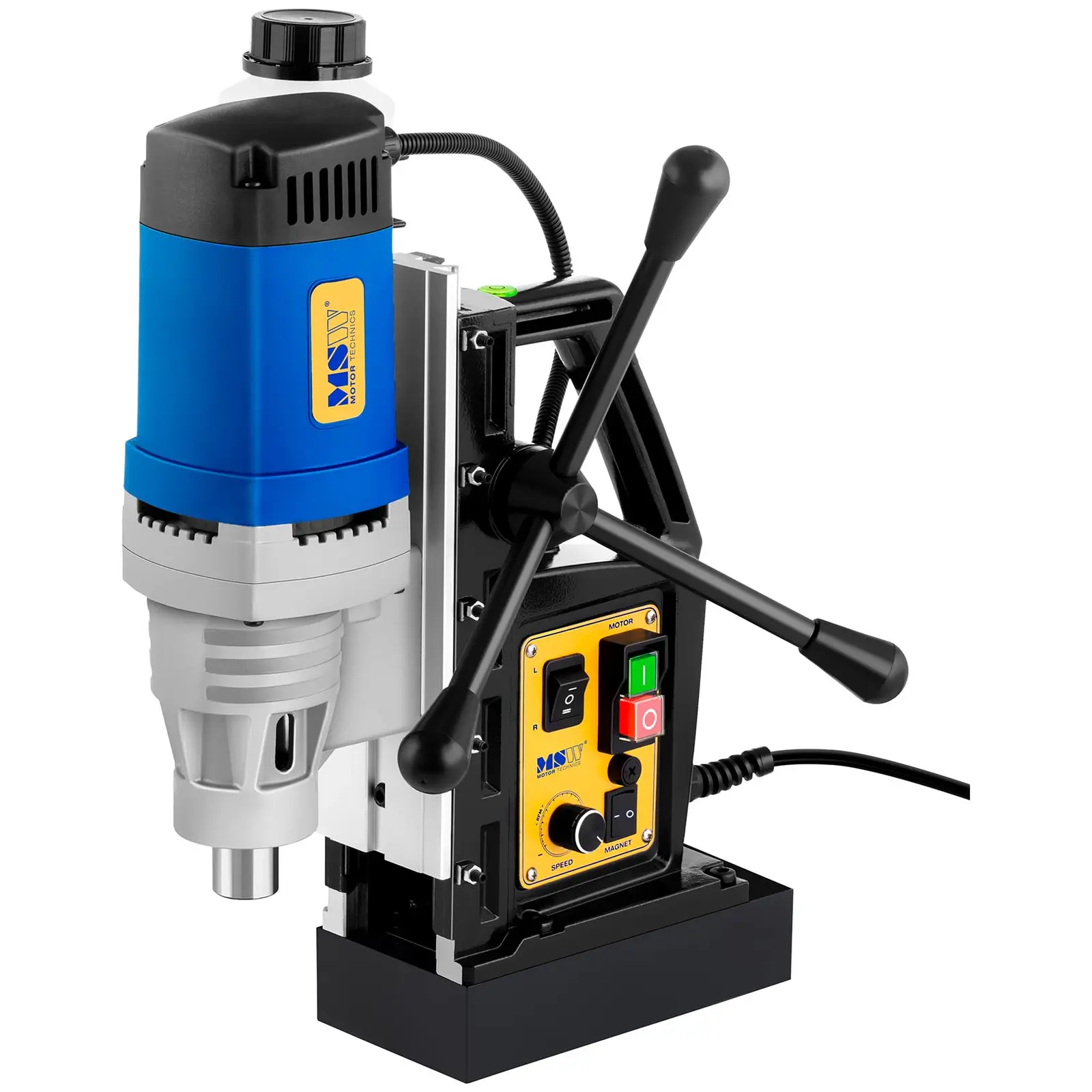 Magnetická vrtačka 1 380 wattů - 600 ot/min (Barva: Modrá)