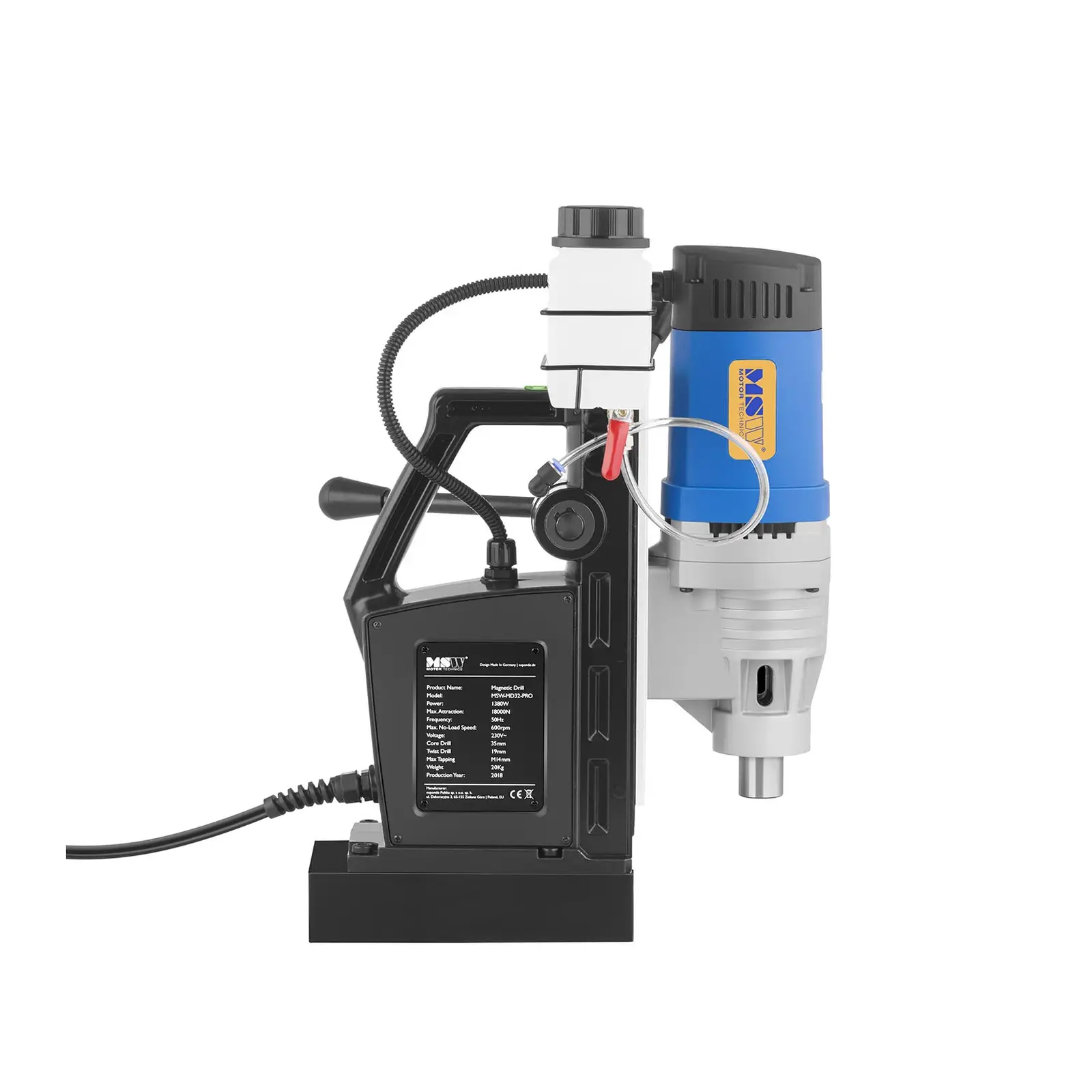 Perceuse magnétique - 1 380 watts - 600 tr / min - Queue Weldon 19 mm (Sangle d'arrimage de sécurité: Oui)
