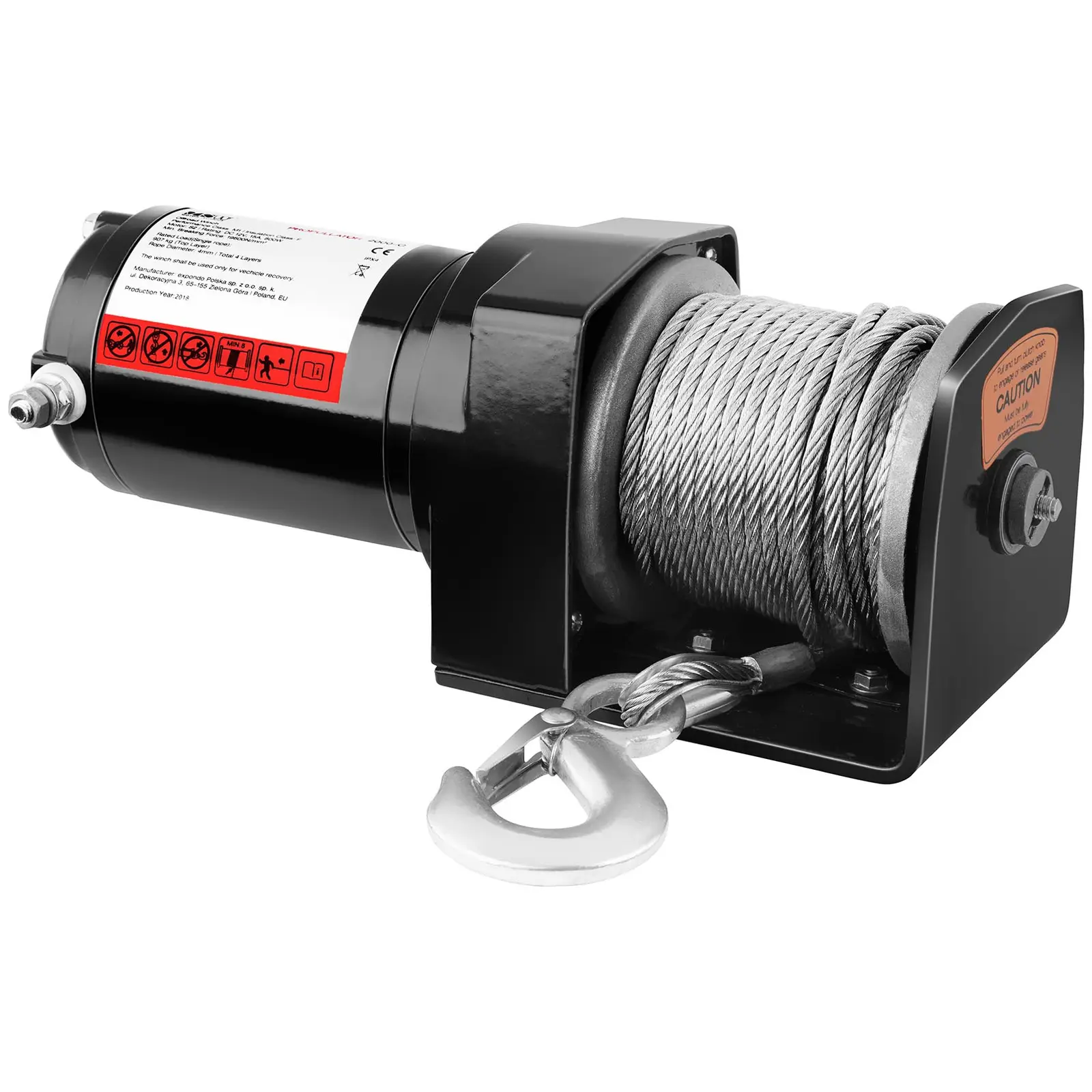 Electric Winch - 907 kg - 2.000 lbs