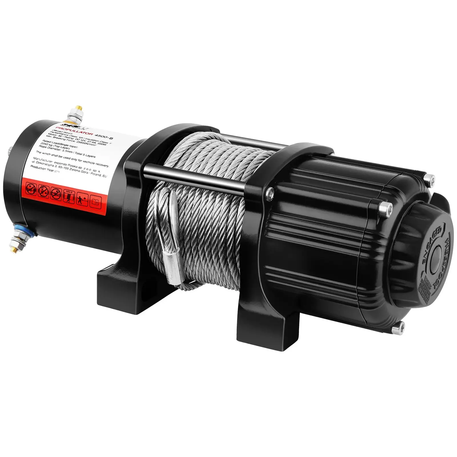Troliu electric - 2,040 kg - 4,500 lbs (Lungimea tamburului: 74 mm)