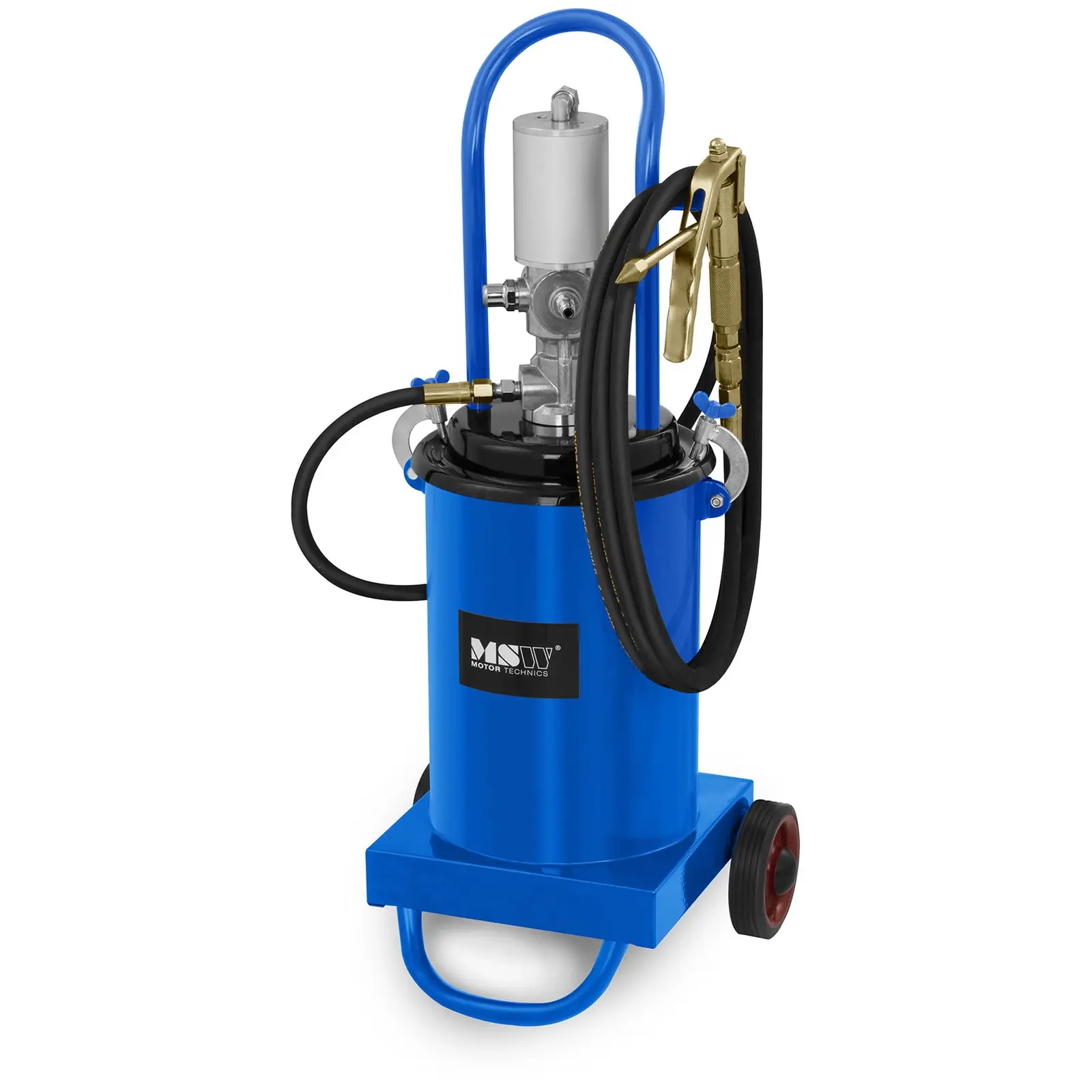 Pneumatický mazací lis - 12 litrů - pojízdný - tlak čerpadla 240-320 barů