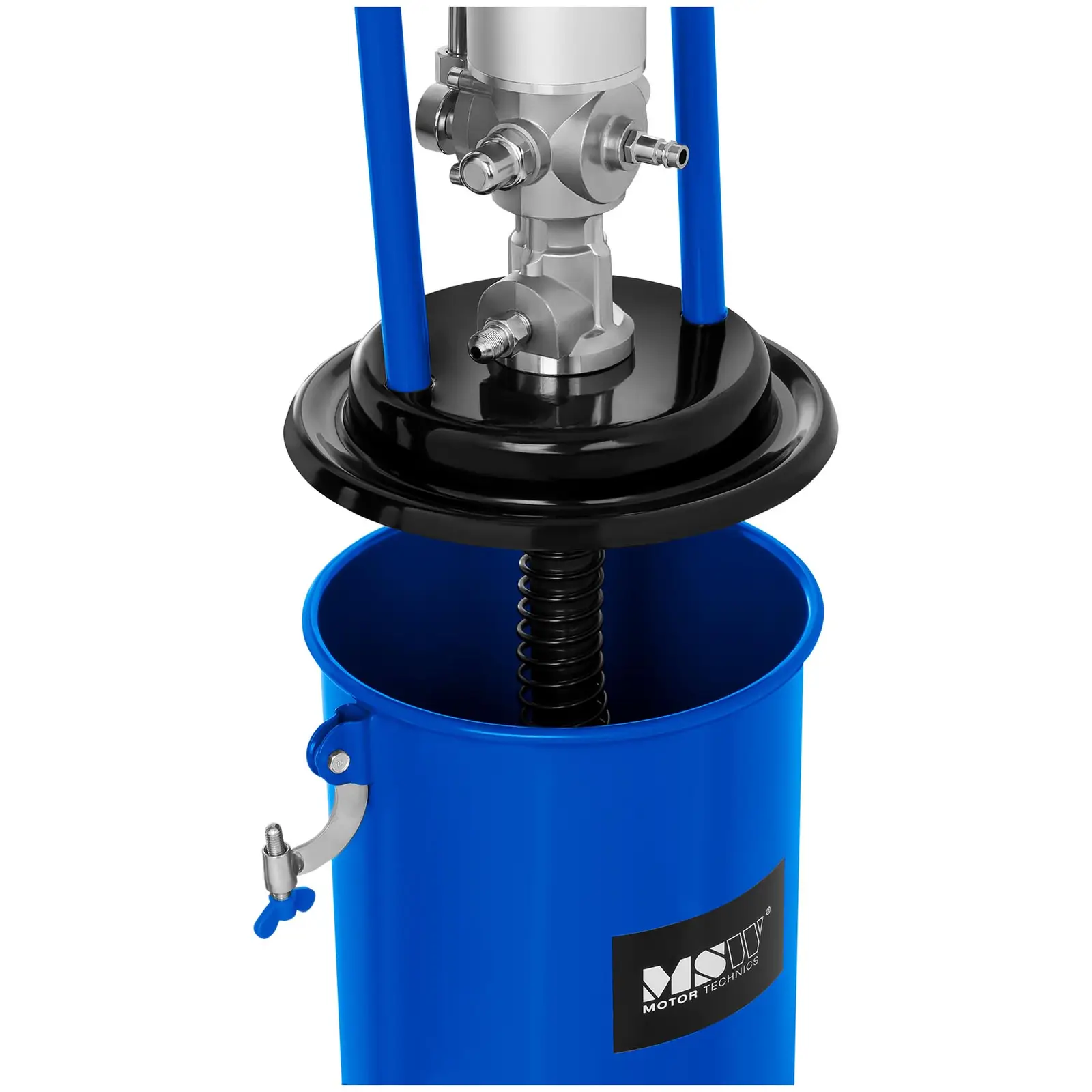 Pneumatický mazací lis - 12 litrů - pojízdný - tlak čerpadla 240-320 barů (Kapacita mazacího lisu: 0.75 l/min)