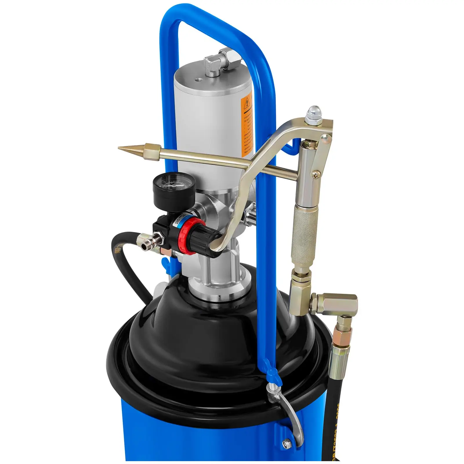 Pompe à graisse pneumatique - 12 litres - Mobile - Pression de 300 à 400 bars (Capacité du récipient: 12 l)