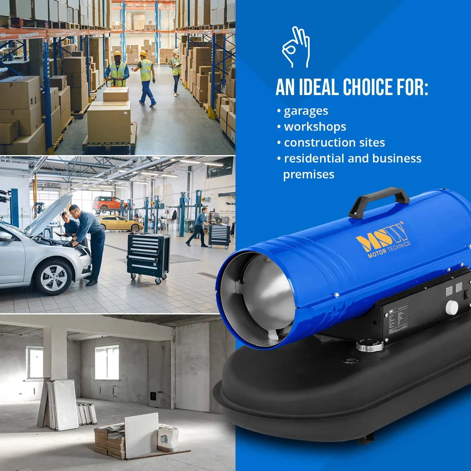 Diesel Heater - 20 kW - 19  L (Fuel type: Diesel or heating kerosene)