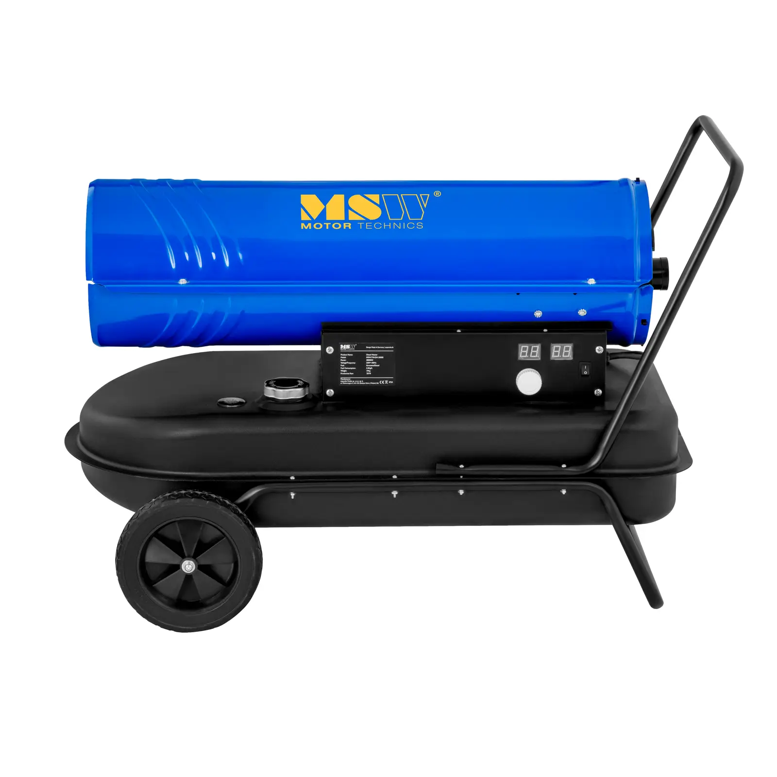 Încălzitor diesel - incl. Cărucior - 30 kW - 36 L (Capacitatea rezervorului: 36 l)