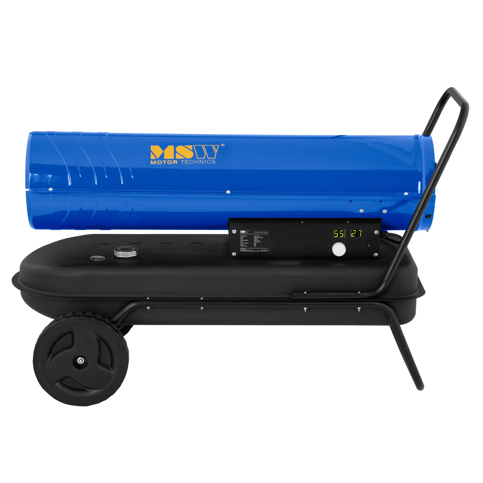 Încălzitor diesel - incl. Cărucior - 50 kW - 44 l (Capacitatea rezervorului: 44 l)