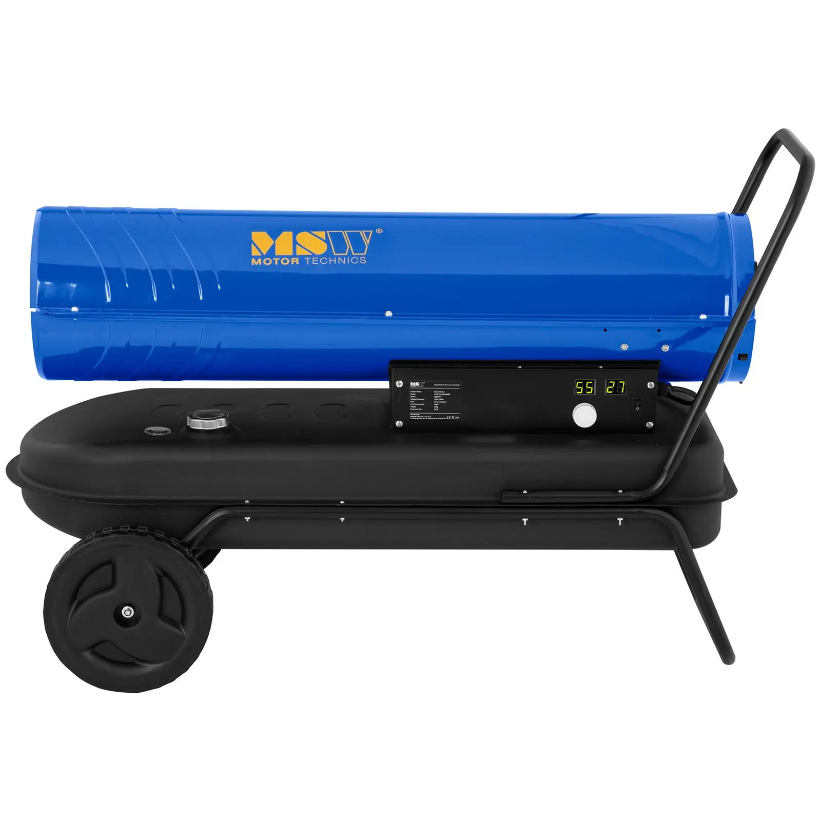 Naftové topidlo s podvozkem - 50 kW - 56 l (Pojistka: 3.15 A)