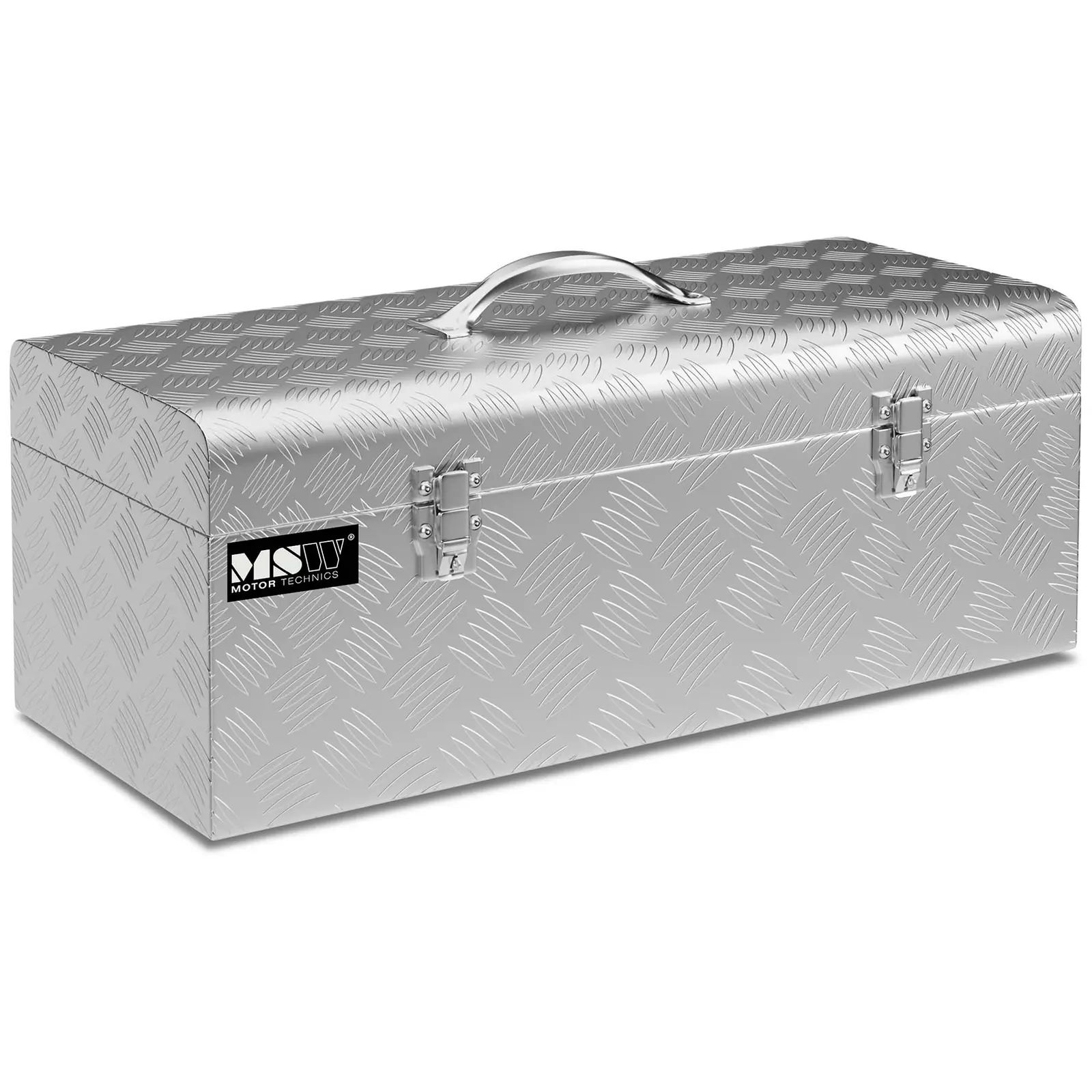 Levně Hliníkový kufr na nářadí rýhovaný plech 57,5 x 24,5 x 22 cm 31 l - Hliníkové kufříky na nářadí MSW