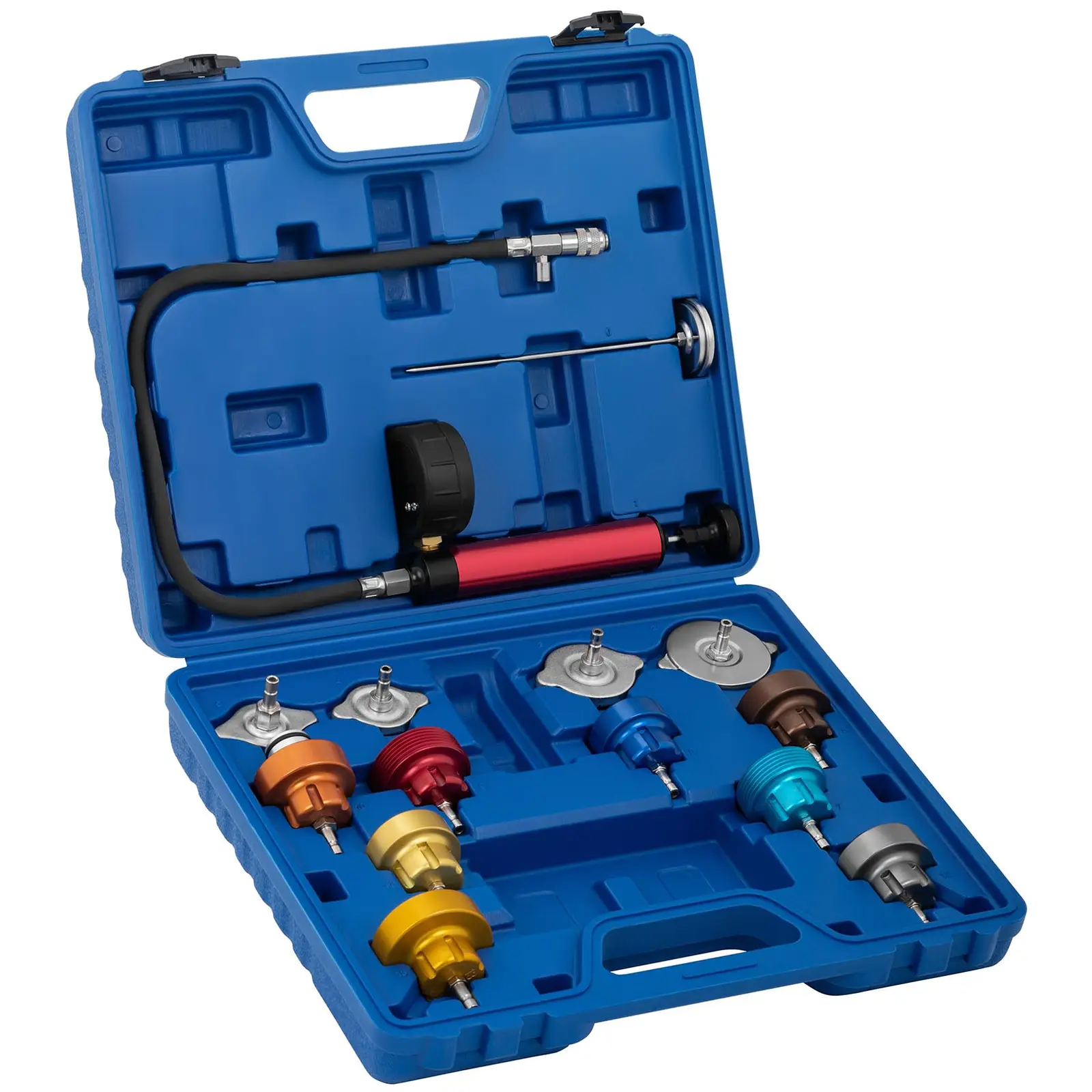 Radiator Pressure Test Kit - 14 pcs. - 0-2.5 bar