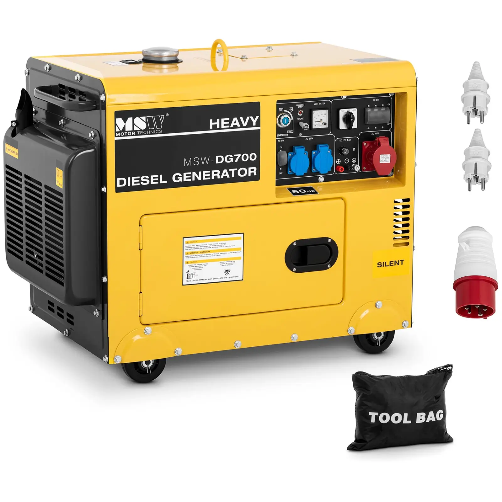 B-varer Dieselgenerator - 4,400 W - 14,5 L - 230/400 V