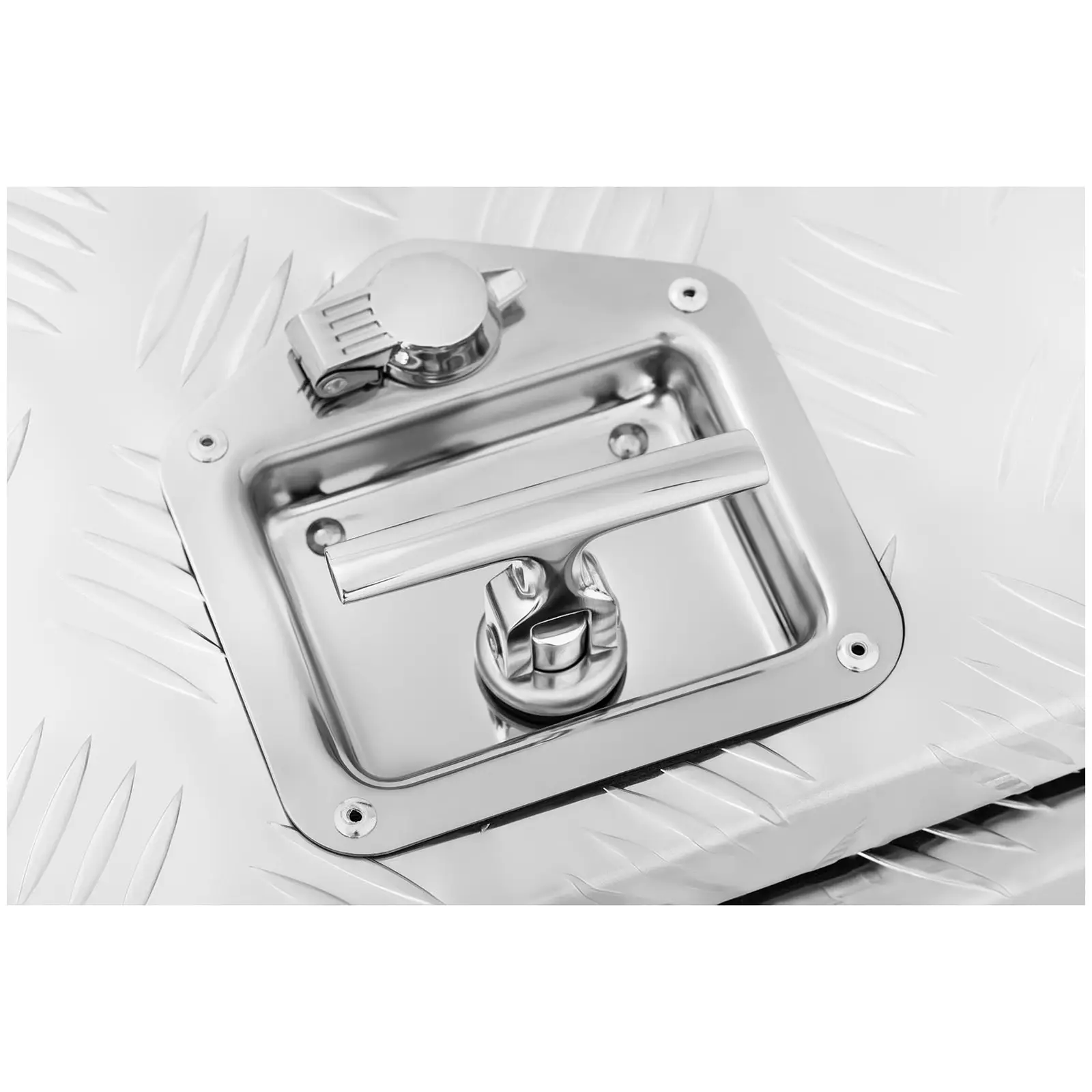 Caja de herramientas de aluminio - chapa corrugada - 45 x 60 x 45 cm - 120 L - con cerradura