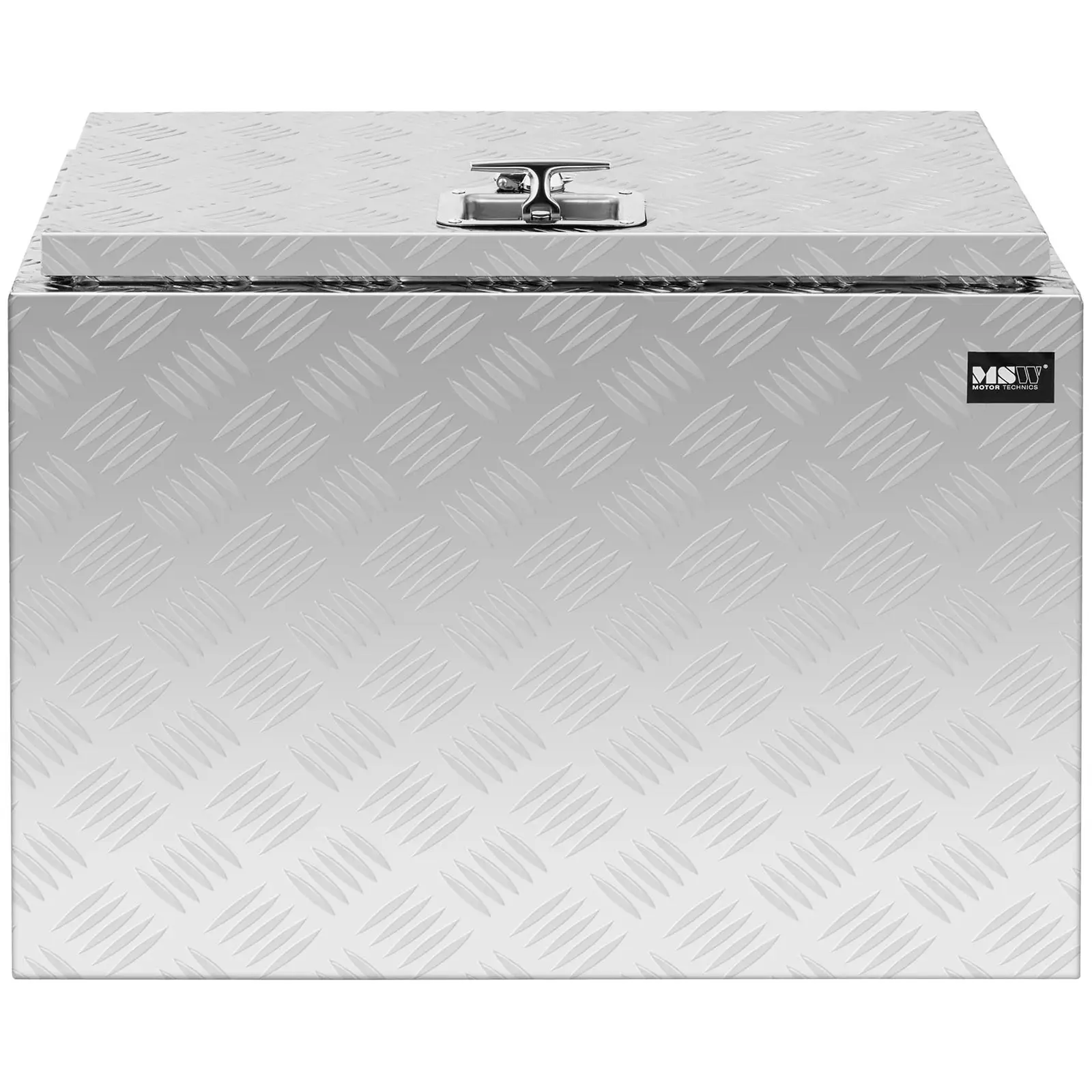 Hliníkový box - rýhovaný plech - 45 x 60 x 45 cm - 120 L - uzamykatelný (Materiál: Hliník)