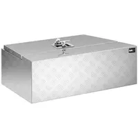 Alumínium box - bordázott lemez - 75 x 25 x 40 cm - 75 L - zárható - ferde