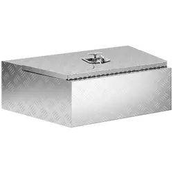 Alumínium box - bordázott lemez - 75 x 25 x 40 cm - 75 L - zárható - ferde