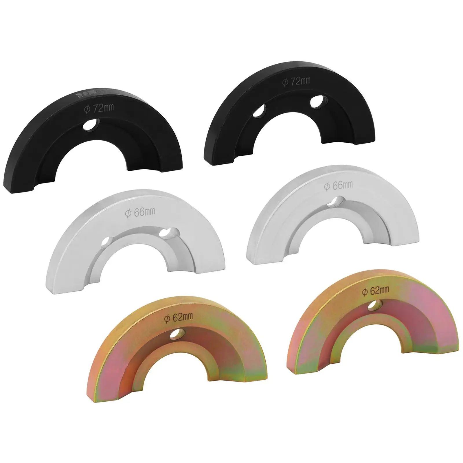 Kit de extragere a rulmenților de roți - Ø 62 mm, 66 mm, 72 mm (Dimensiuni (LxlxÎ): 45.5 X 43 X 12.5 cm)