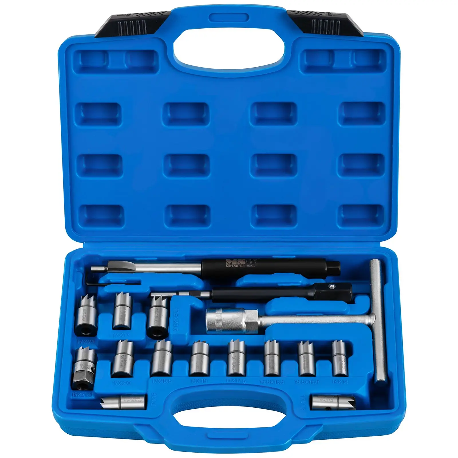 Occasion Coffret de rectification et de nettoyage de siège d'injecteur - 17 pièces