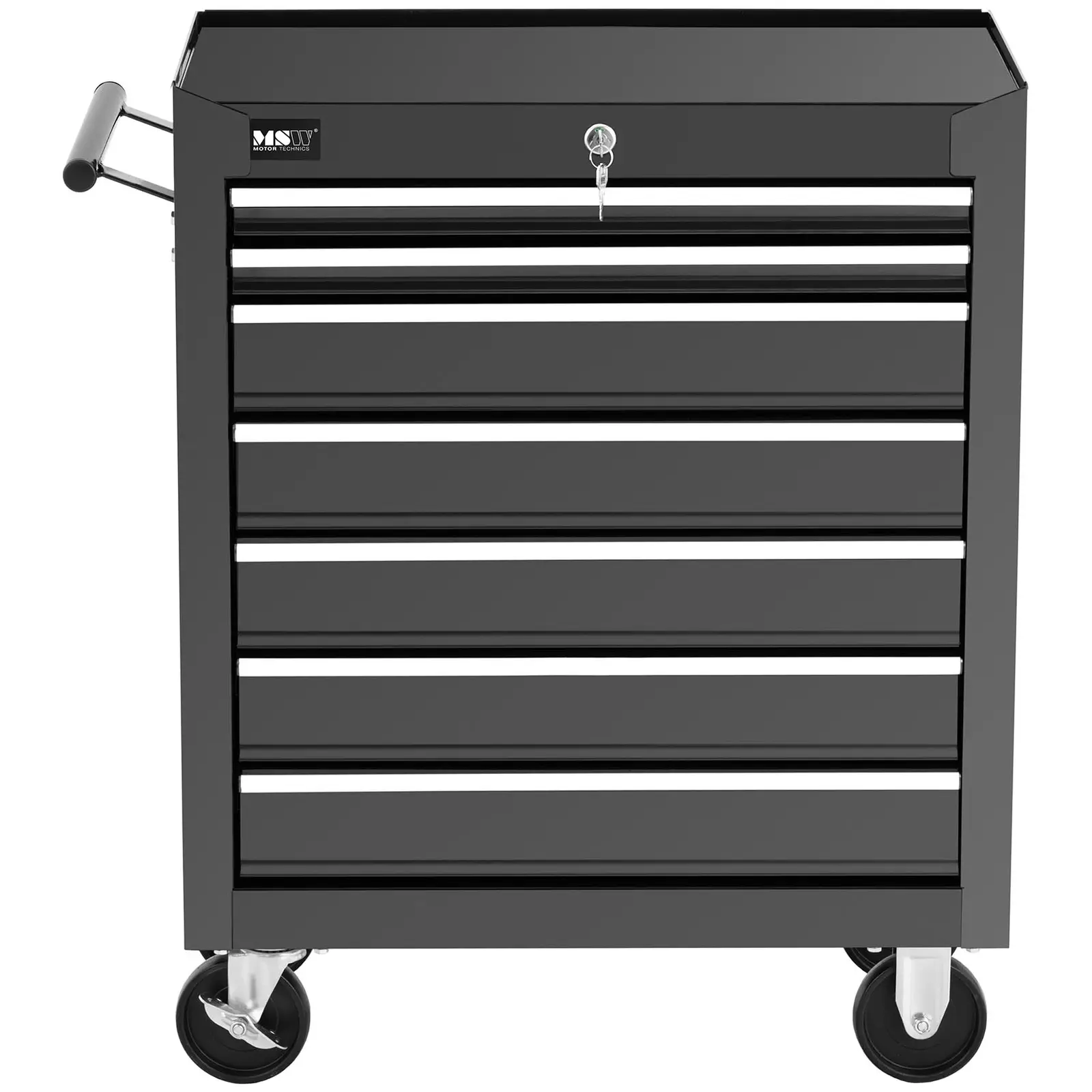 Servante d'atelier - 7 tiroirs - 60 kg max. - Verrouillable (Diamètre des roulettes: 102 mm)