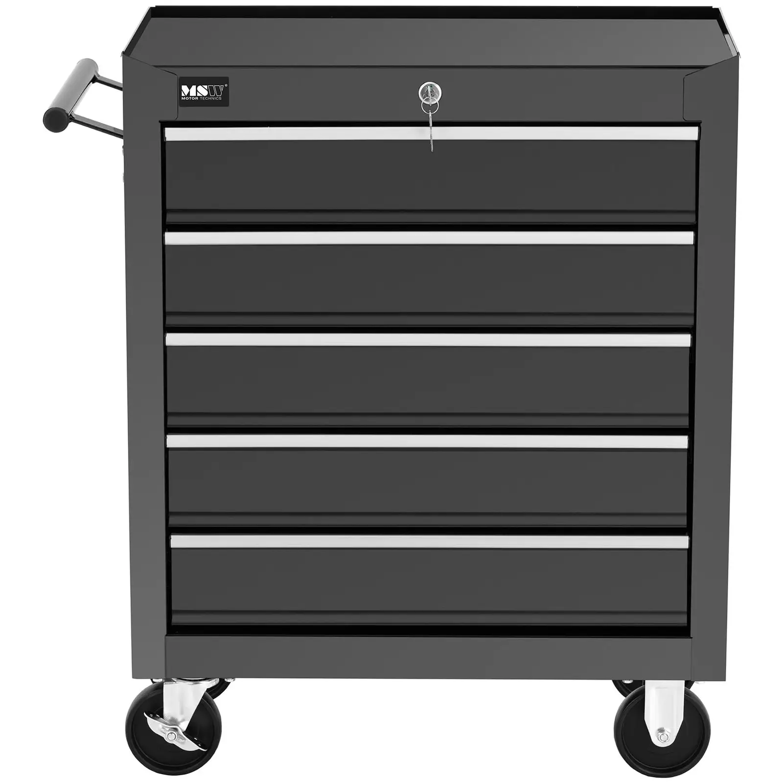 Servante d'atelier - 5 tiroirs - 50 kg max. - Verrouillable (Diamètre des roulettes: 102 mm)
