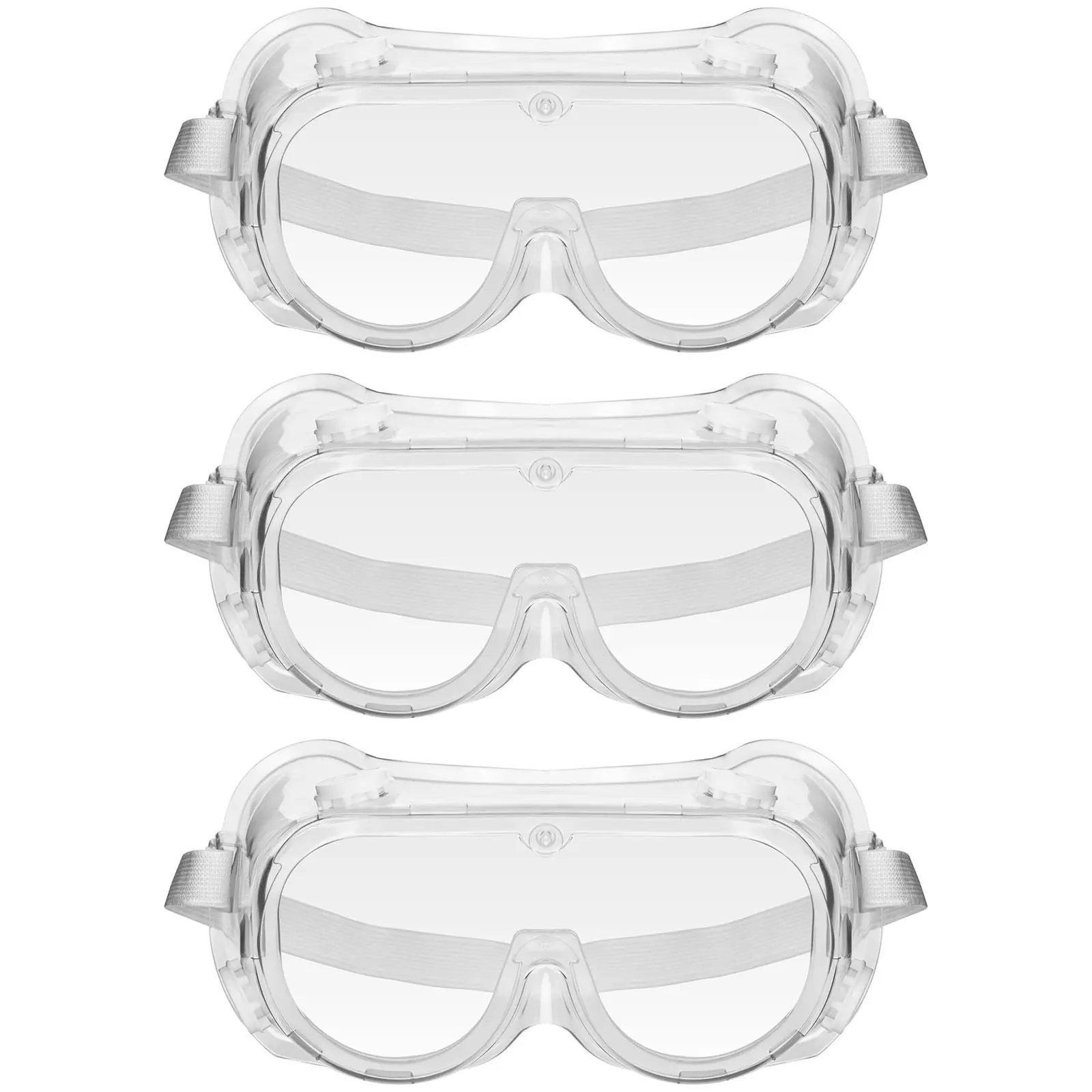 Lunettes de protection - Pack de 3 - Taille unique (Couleur(s): Transparent)
