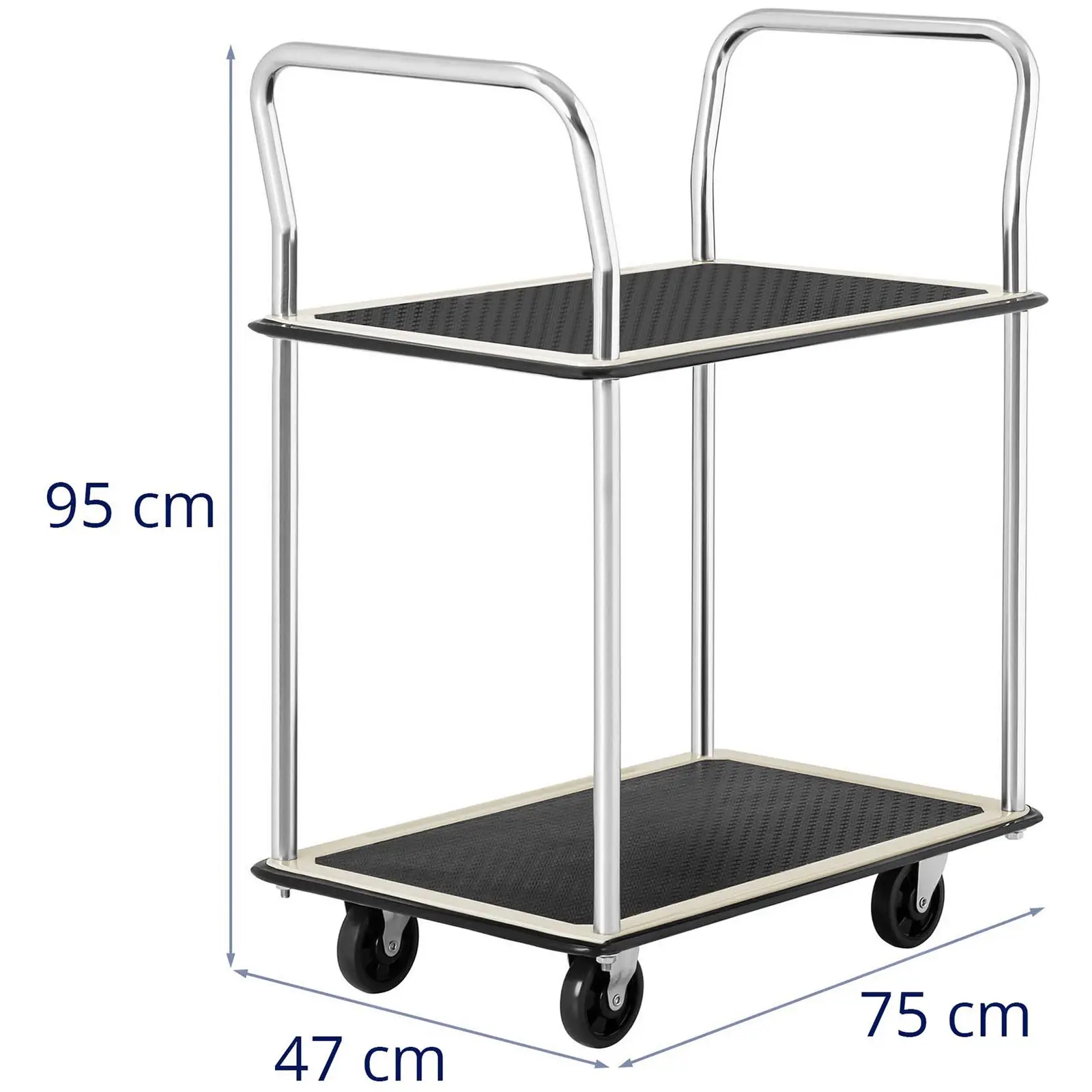 Plattformsvagn - Upp till 120 kg - 2 hyllplan