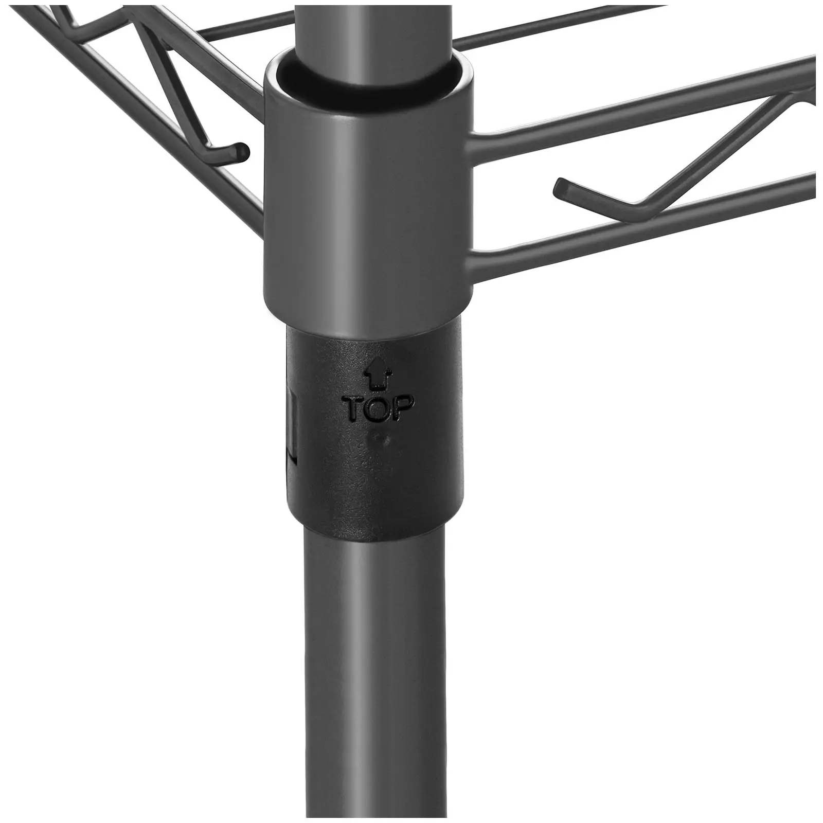 Scaffale filo metallico - 120 x 45 x 180 cm - 1.000 kg - Grigio (Materiale: Acciaio al carbonio)
