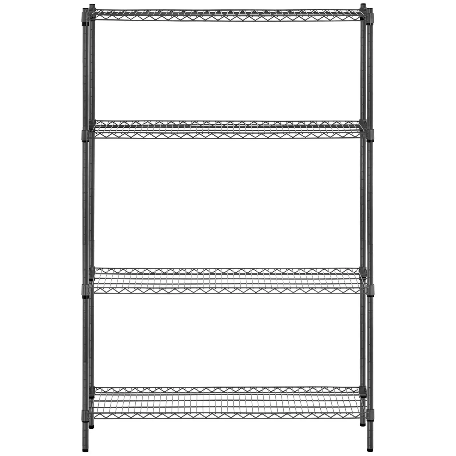 Scaffale filo metallico - 120 x 45 x 180 cm - 1.000 kg - Grigio (Colore: Grigio)