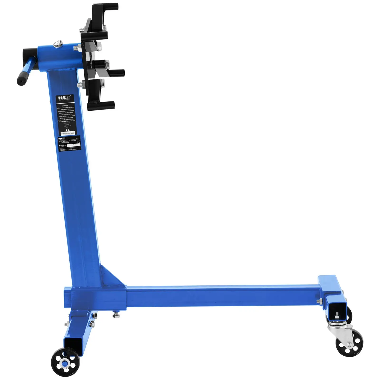 Stojan na motor - 450 kg - 4 kolečka (Materiál rámu: Ocel)