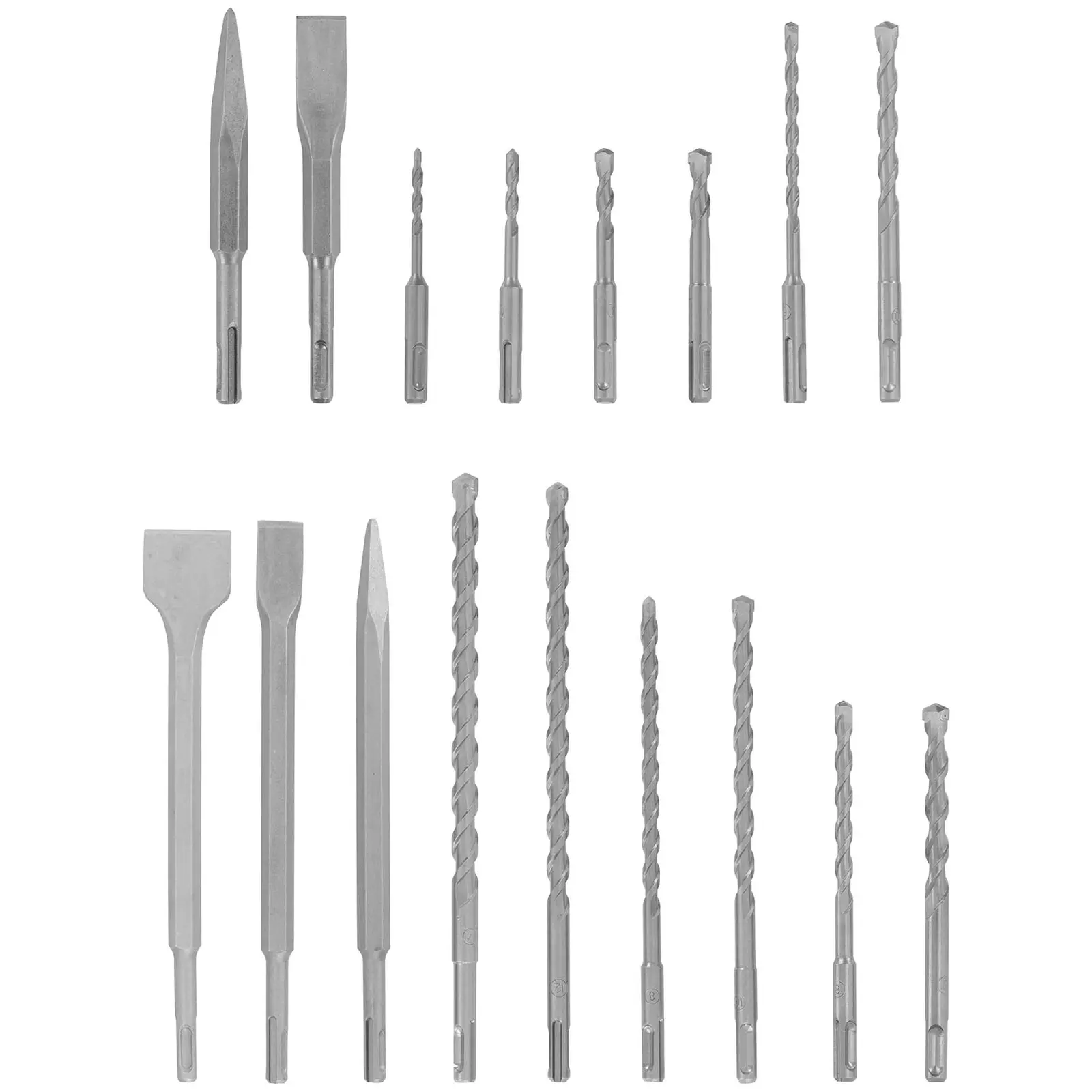 SDS Plus Drill Bit Set - 17 parts