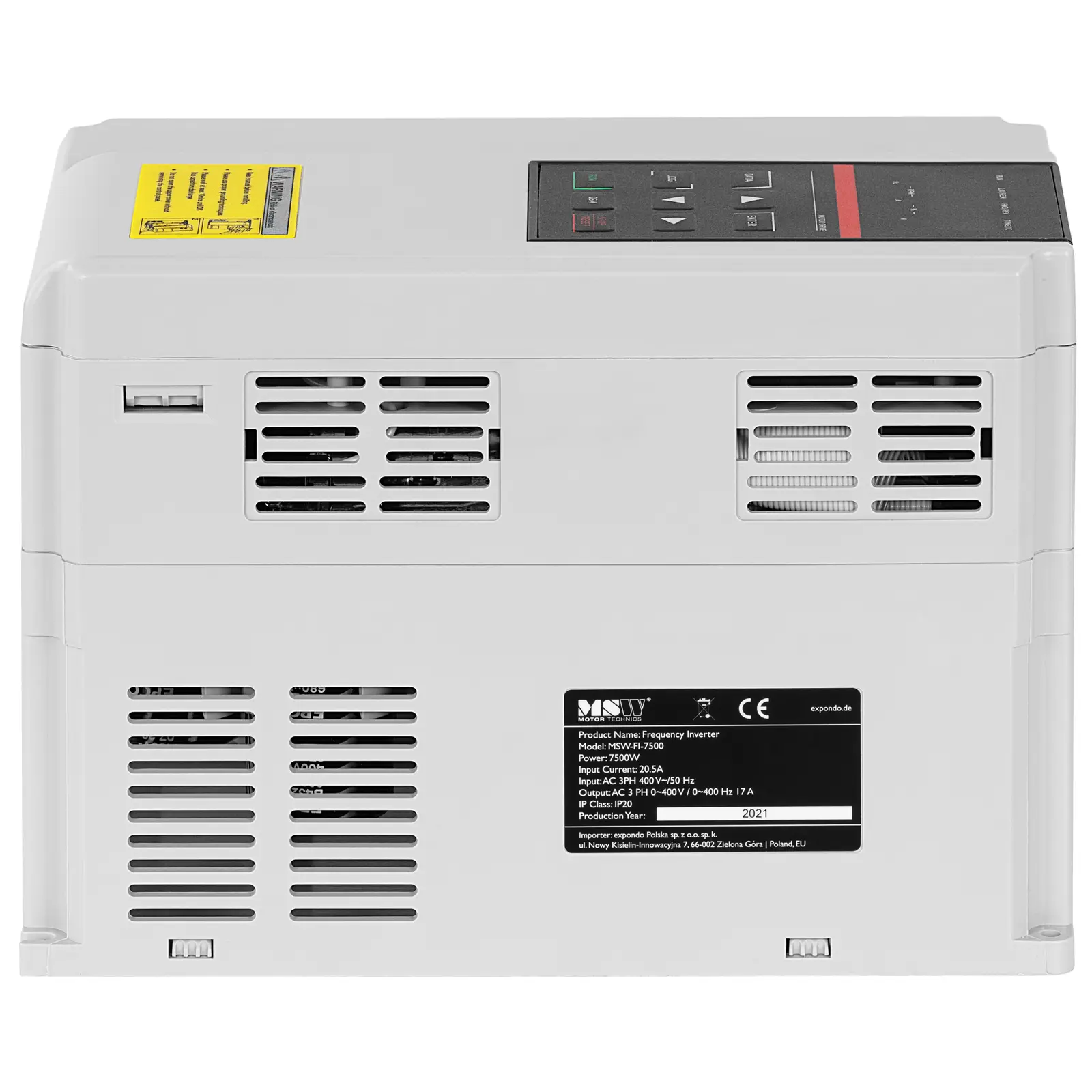 Měnič frekvence VFD - 7,5 kW / 10 hp - 380 V - 0-300 Hz - LED (Vstupní proud: 20.5 A)