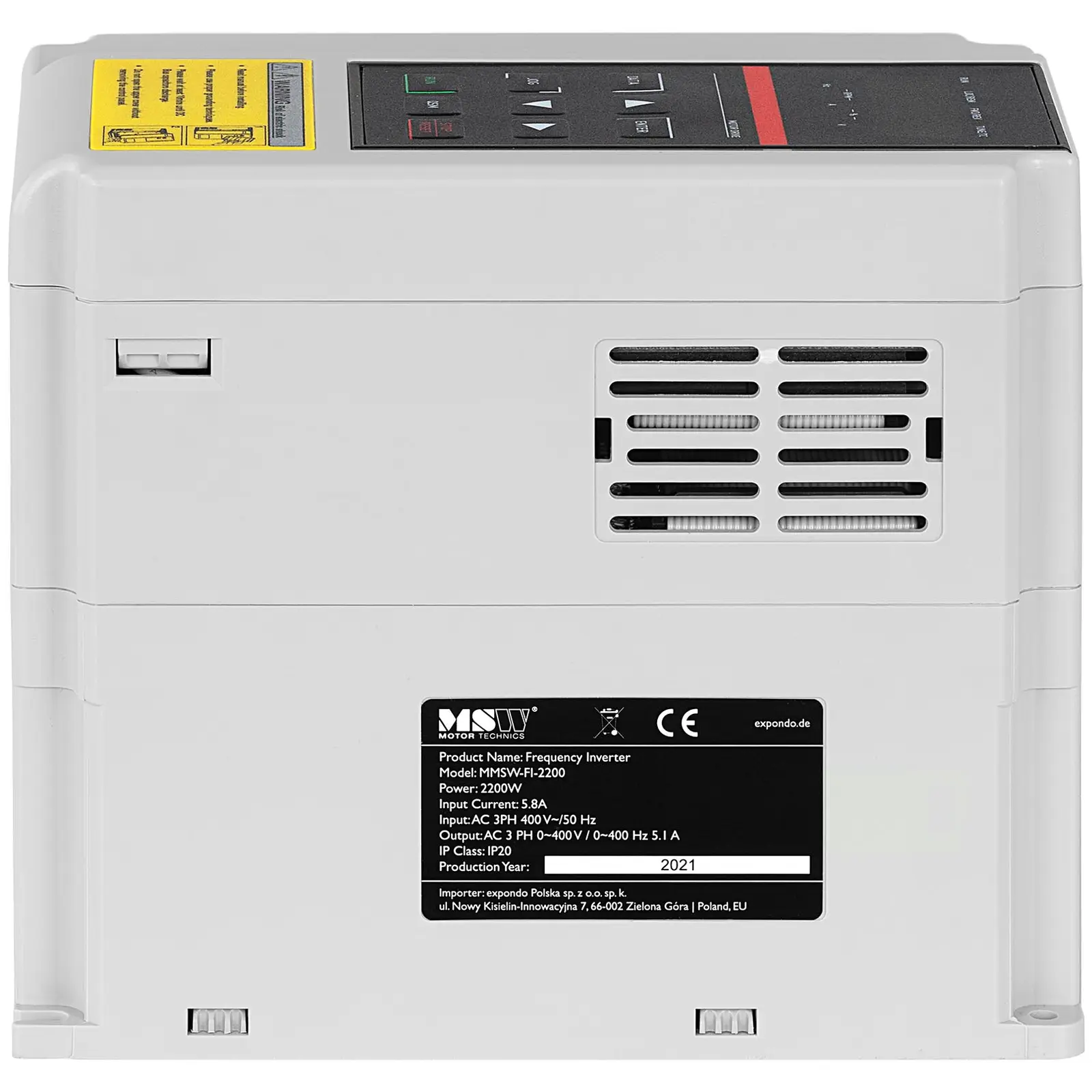 Przetwornica częstotliwości - 1,5 kW / 2 HP - 380 V -  50-60 Hz - LED