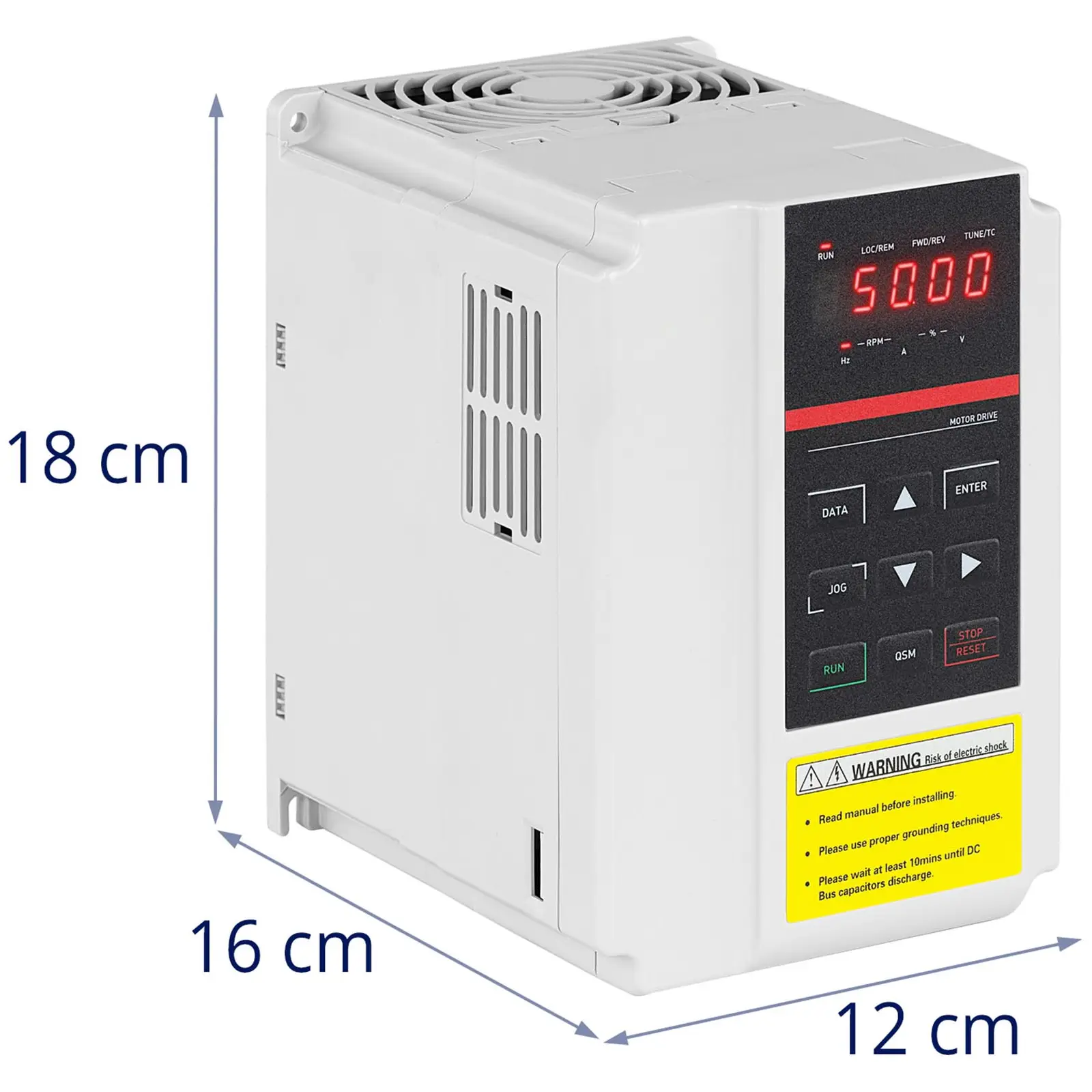 Convertizor de frecvență - 1,5 kW / 2 CP - 380 V - 50 - 60 Hz - LED