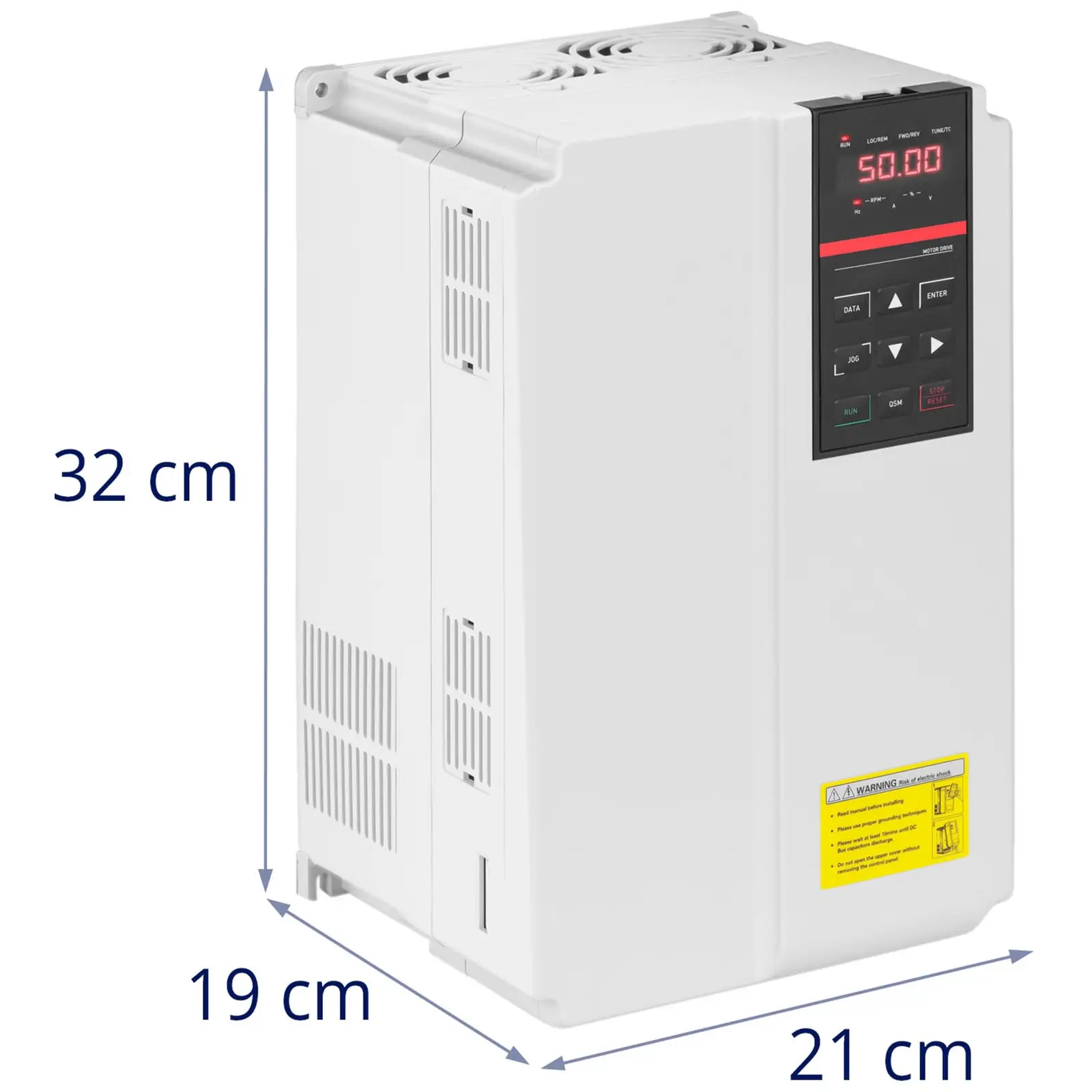 Měnič frekvence VFD - 11 kW /15 hp - 380 V - 0-300 Hz - LED (Ochrana proti zkratu: Ano)